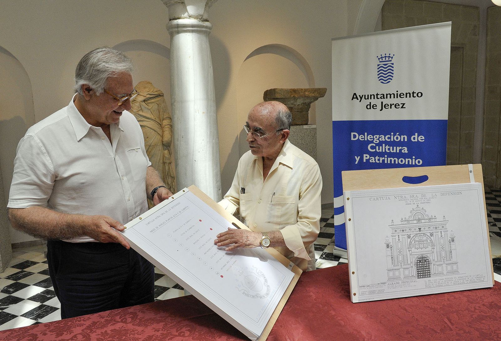 Francisco Camas, con Manuel Fernández.