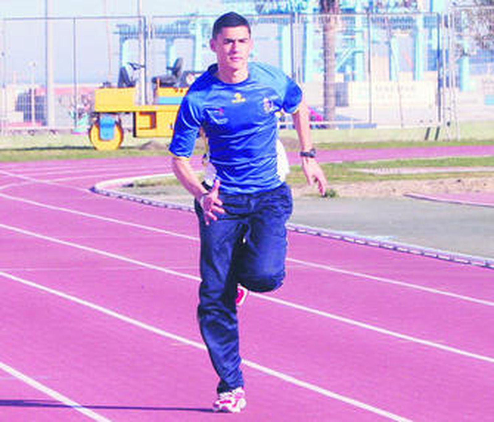 Enrique Galindo, durante un entrenamiento.