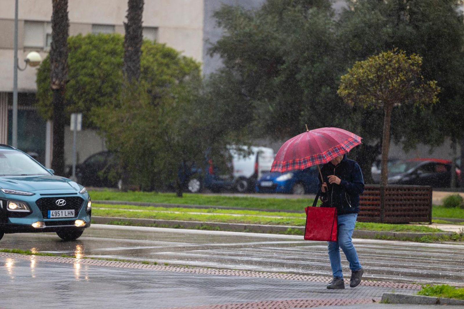 Una de las muchas jornadas de lluvia de estos días.