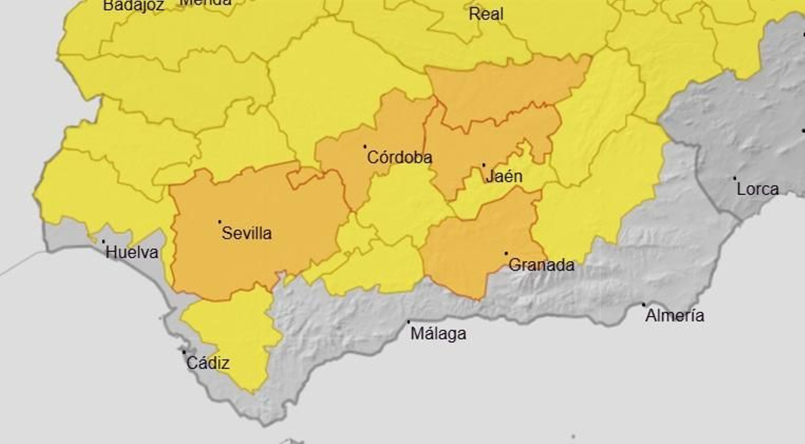 Avisos por calor activos este martes en Andalucía.