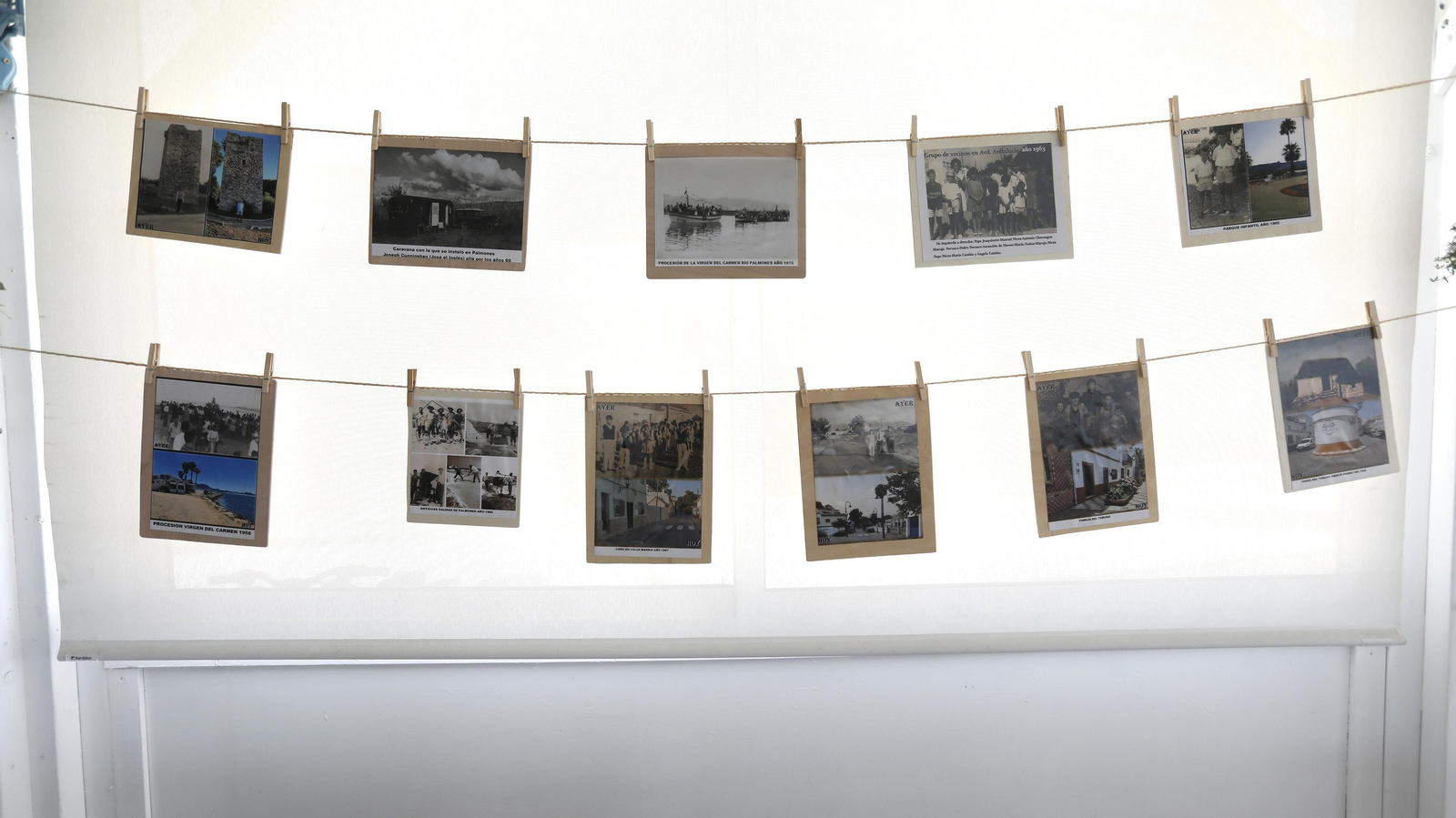 Las fotos de la exposición pasado y presente en el chiringuito El Garito