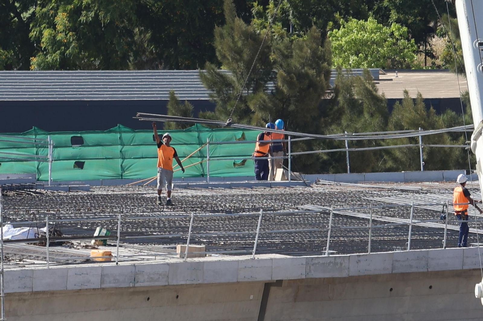 Fotos del estado de las obras del Acceso Sur a Algeciras en Los Pastores