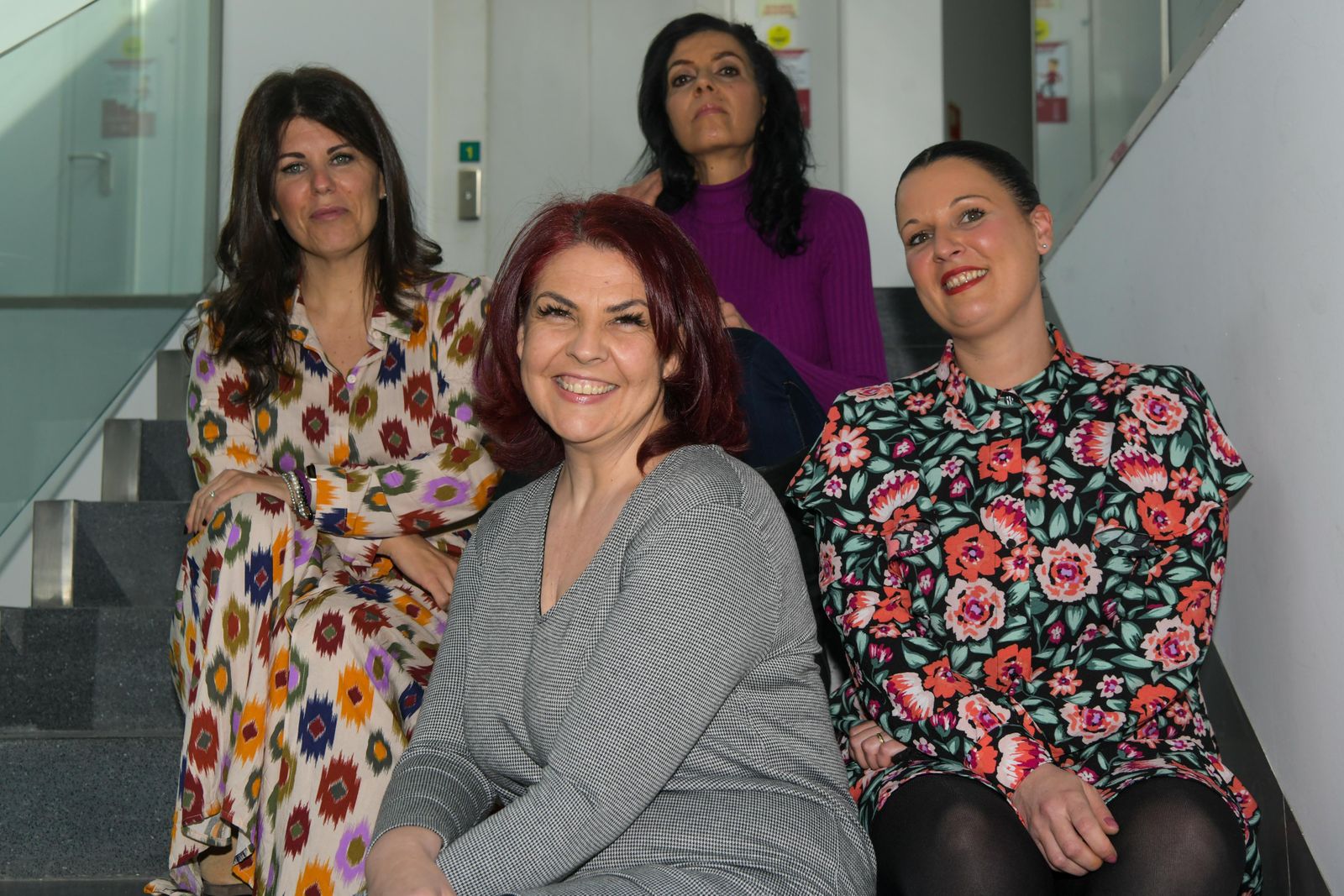 Lorena López, Manuela Vaquero, Anna Peña y María Ángeles Reyes, integrantes de Mujeres con Iniciativa.