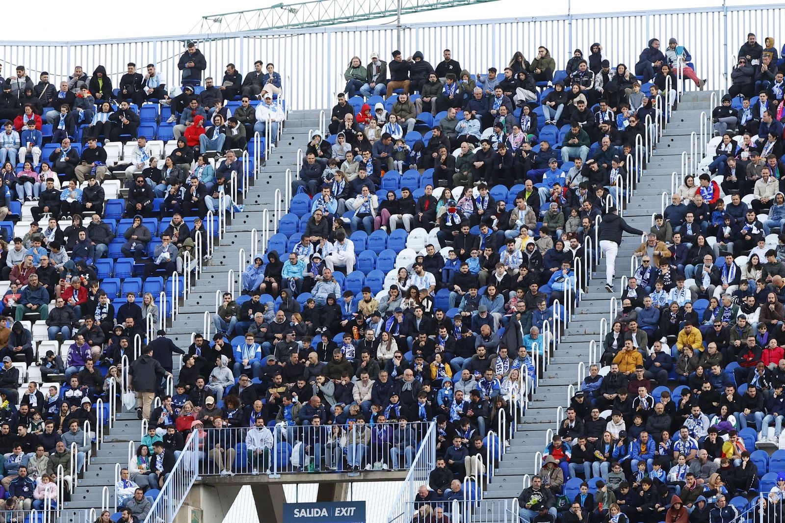 Búscate en La Rosaleda durante el Málaga CF-Racing de Ferrol