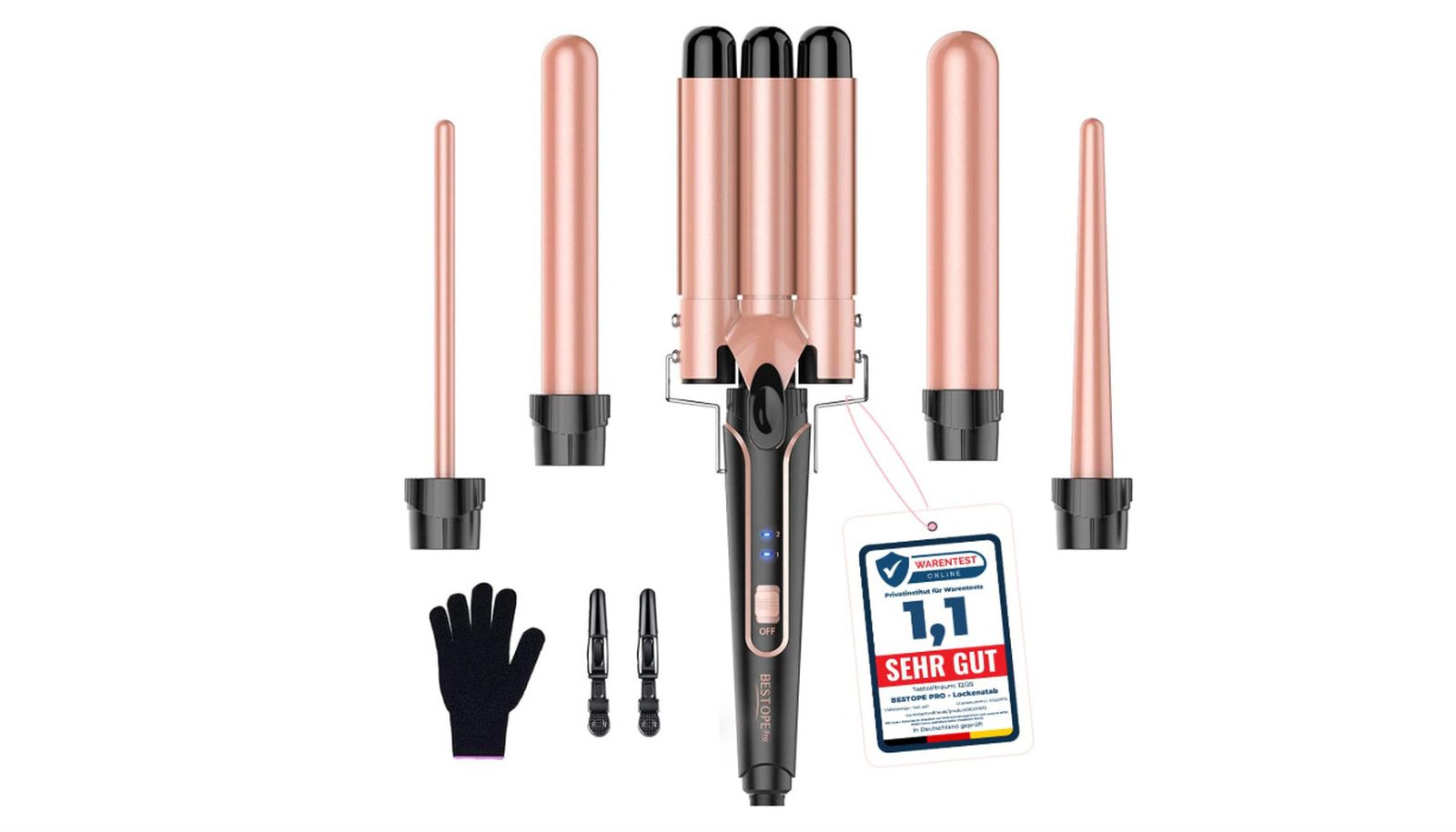 BESTOPE PRO Juego de Plancha Ondulada 5 en 1