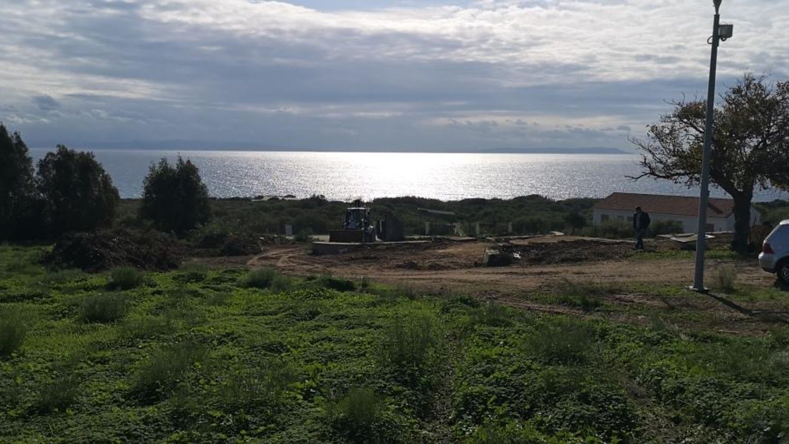 Replanteo de los terrenos, en Punta Paloma.