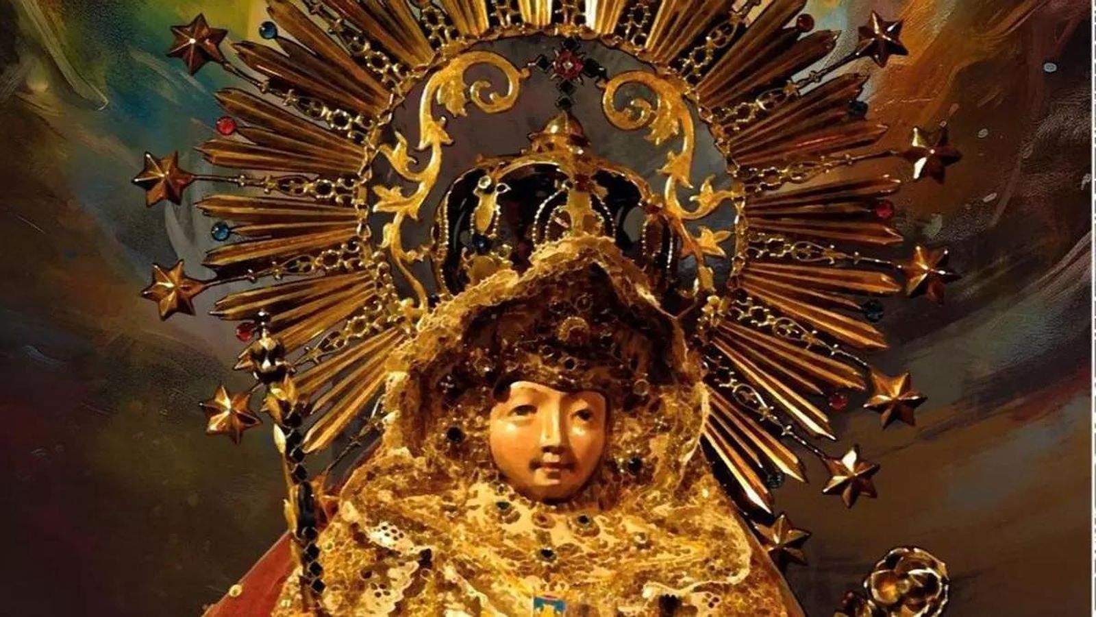 Detalle del cartel de la Virgen de los Remedios