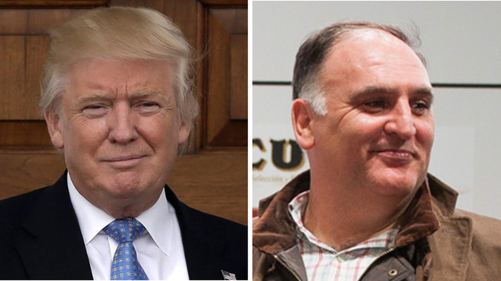 Donald Trump y José Andrés.