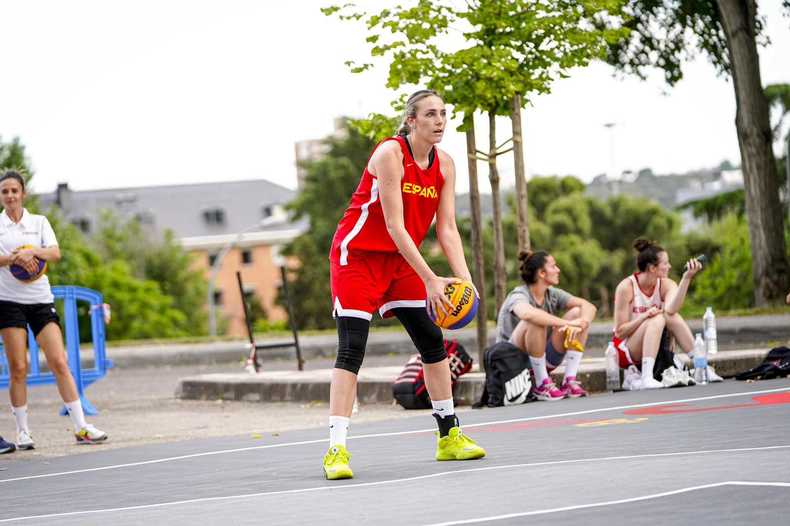 Patricia Soler, durante el entrenamiento en Madrid.