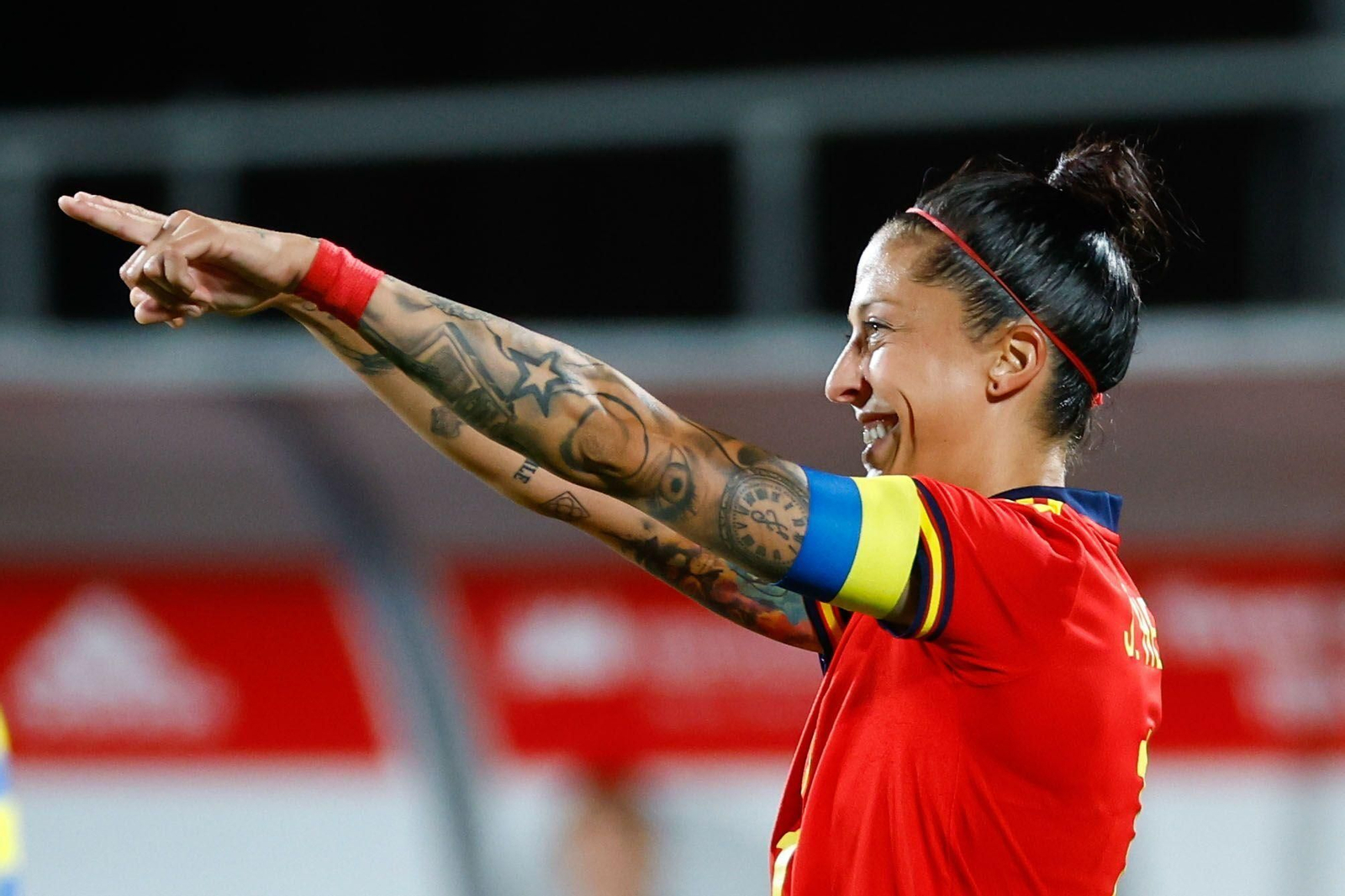 Jenni Hermoso, en un partido con la selección española el pasado Mundial.