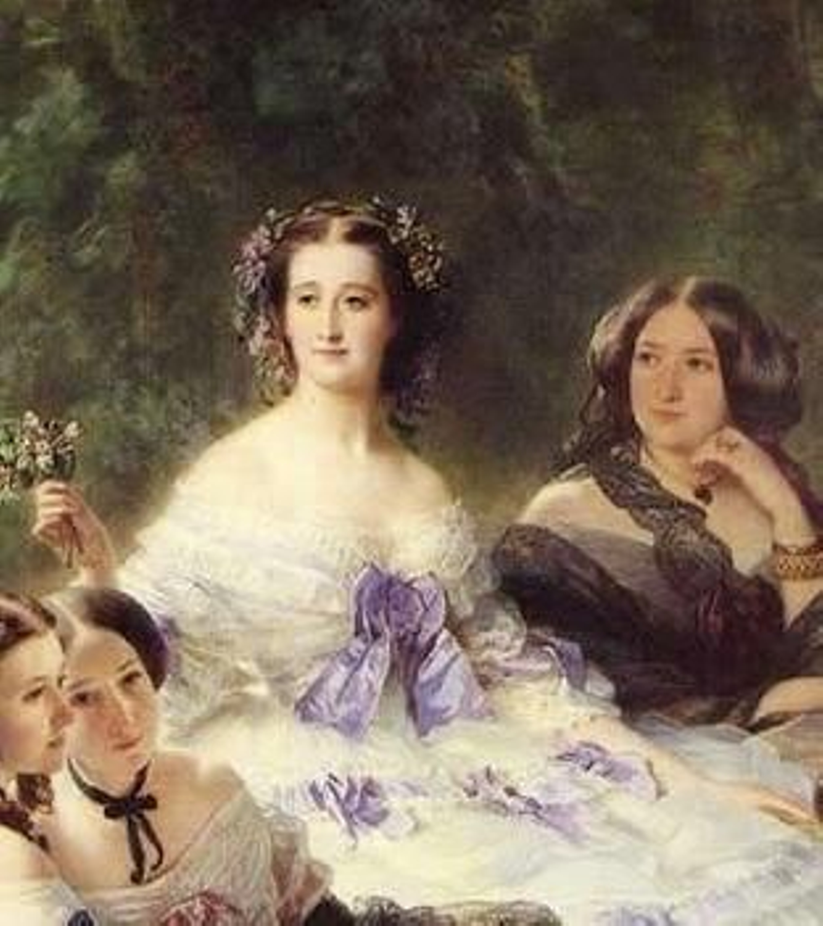 Detalle del cuadro de Winterhalter. Detalle del cuadro de Winterhalter.