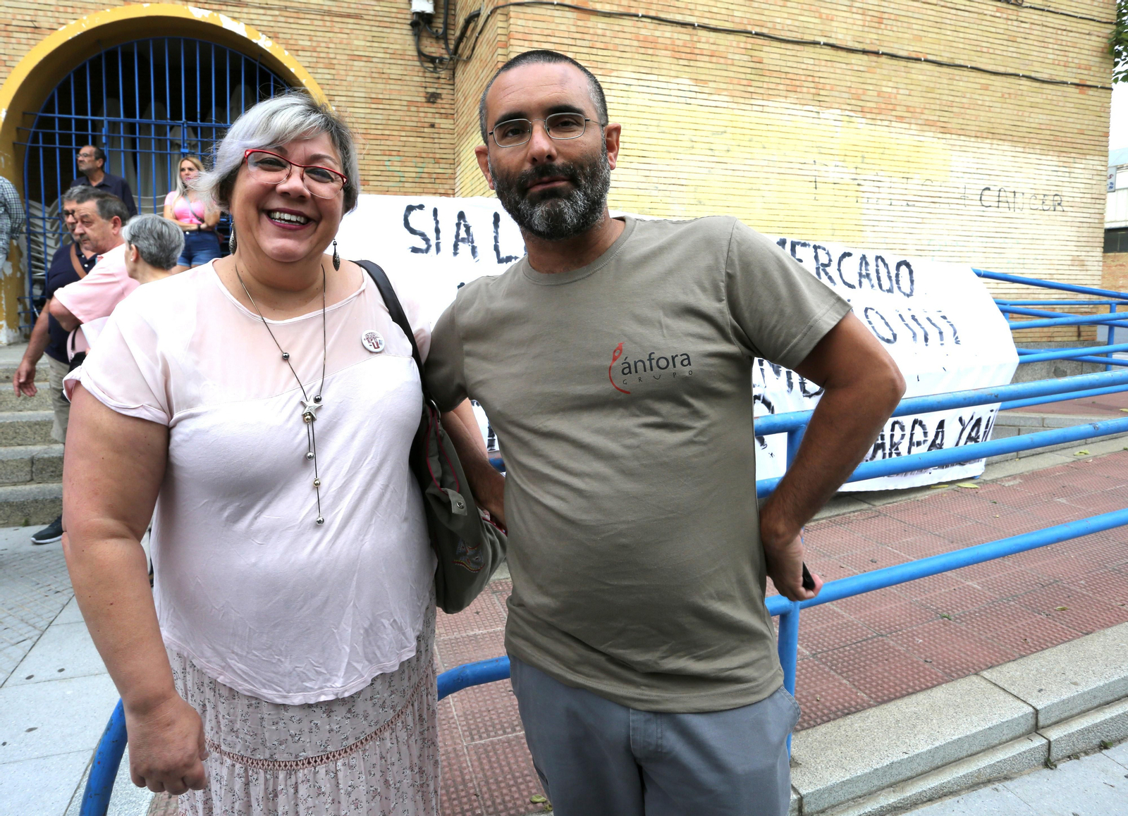 Más imágenes de la protesta de los minoristas del mercado de San Sebastián