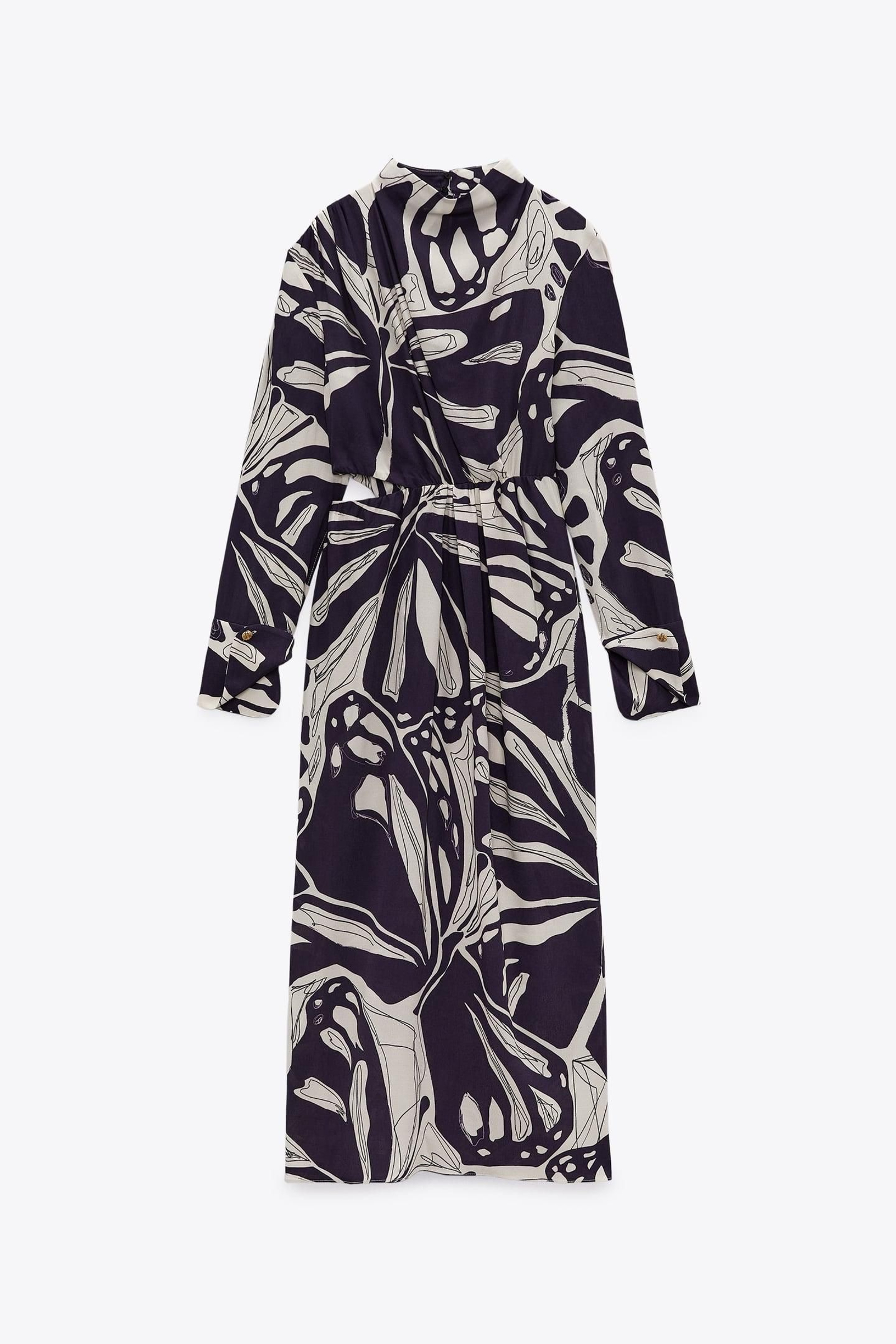 Vestido estampado de Zara.