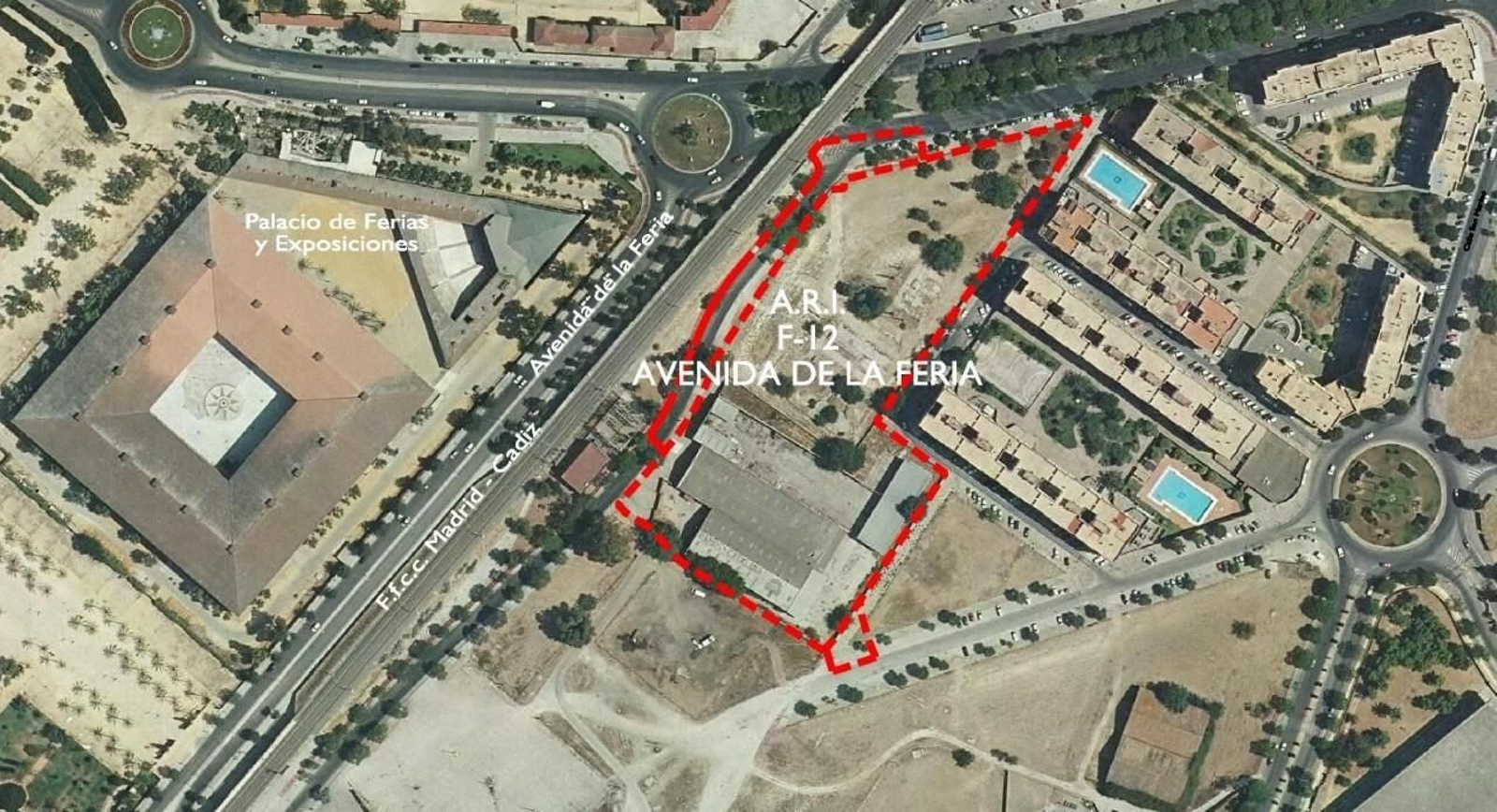 Zona donde se construirán las nuevas viviendas, junto a la avenida de la Feria. Zona donde se construirán las nuevas viviendas, junto a la avenida de la Feria.