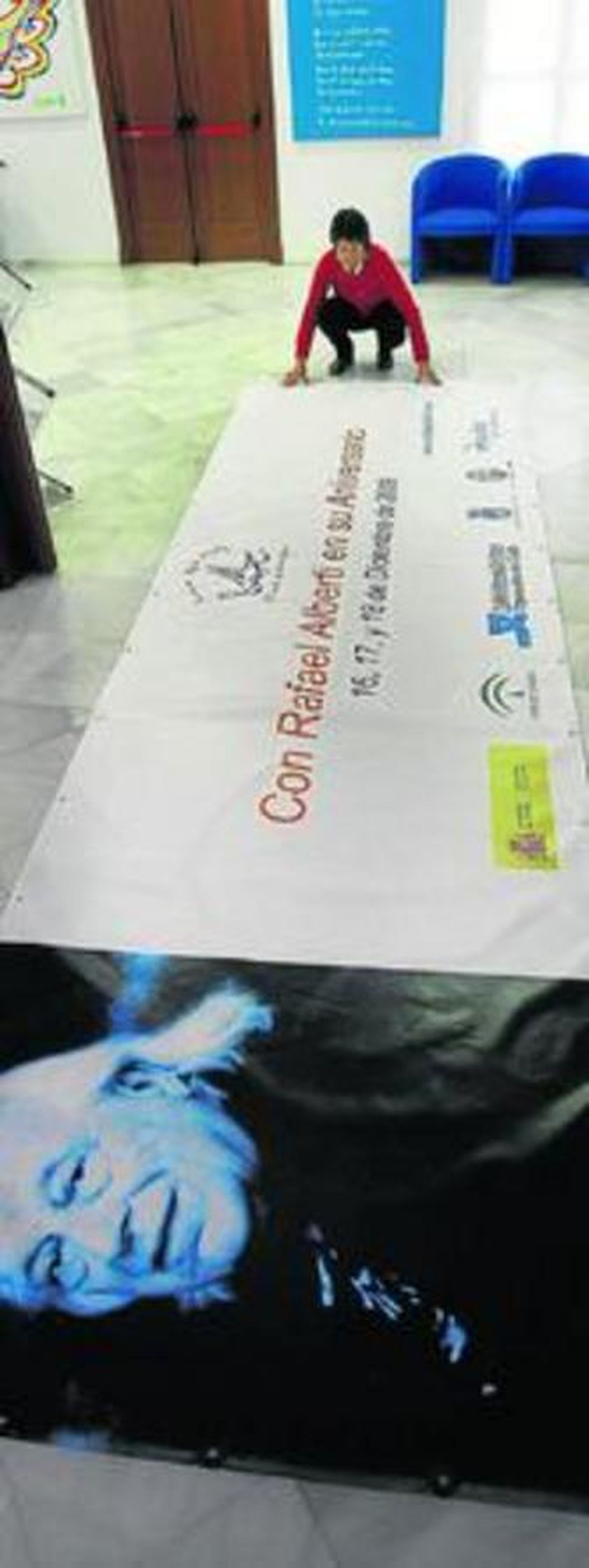 Preparativos en la Fundación para los actos que comienzan hoy.