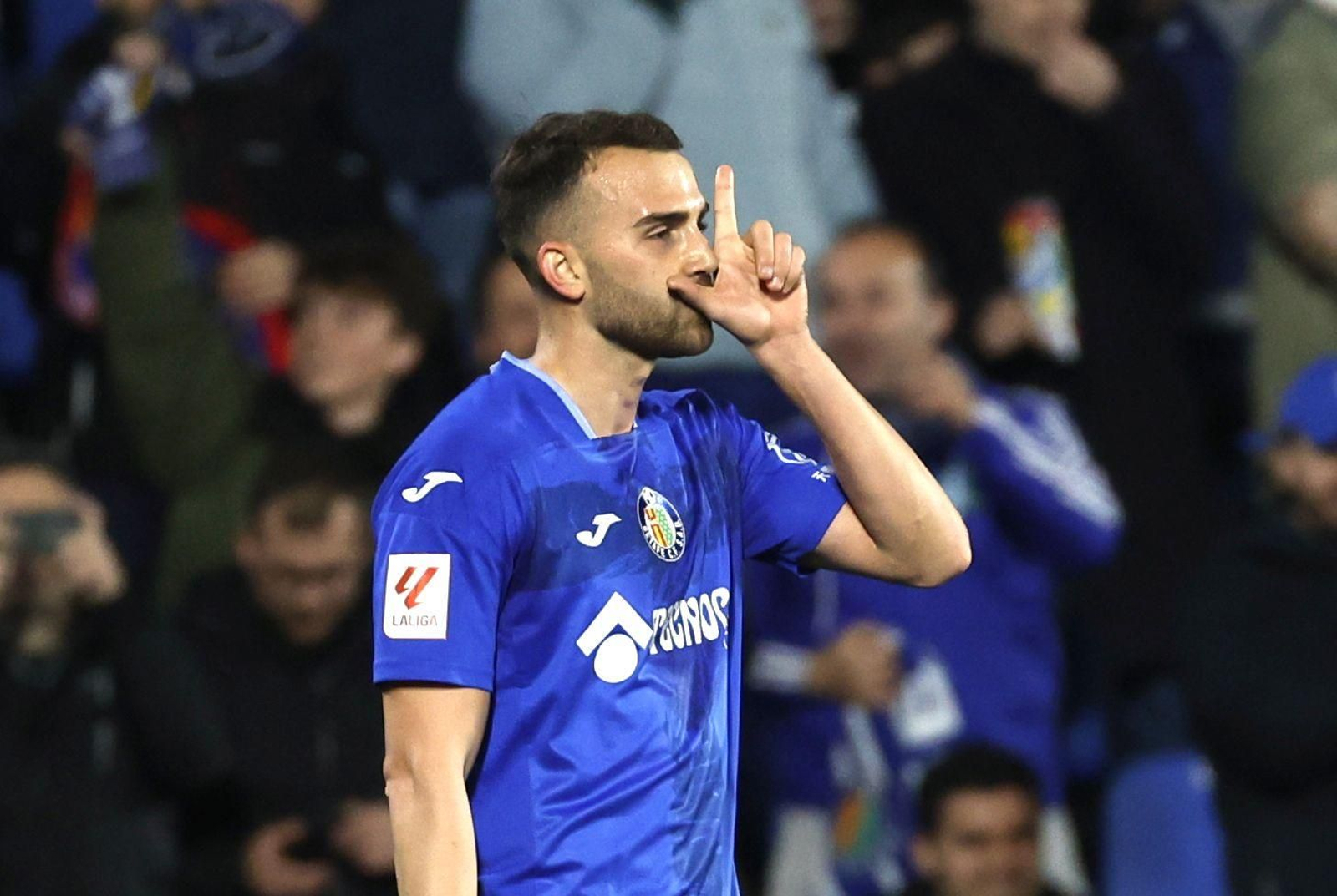 Borja Mayoral celebra un gol con el Getafe