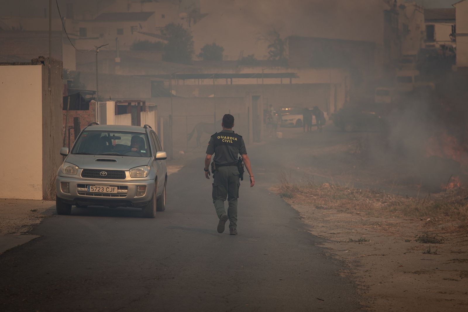 El incendio de Lucena del Puerto en imágenes