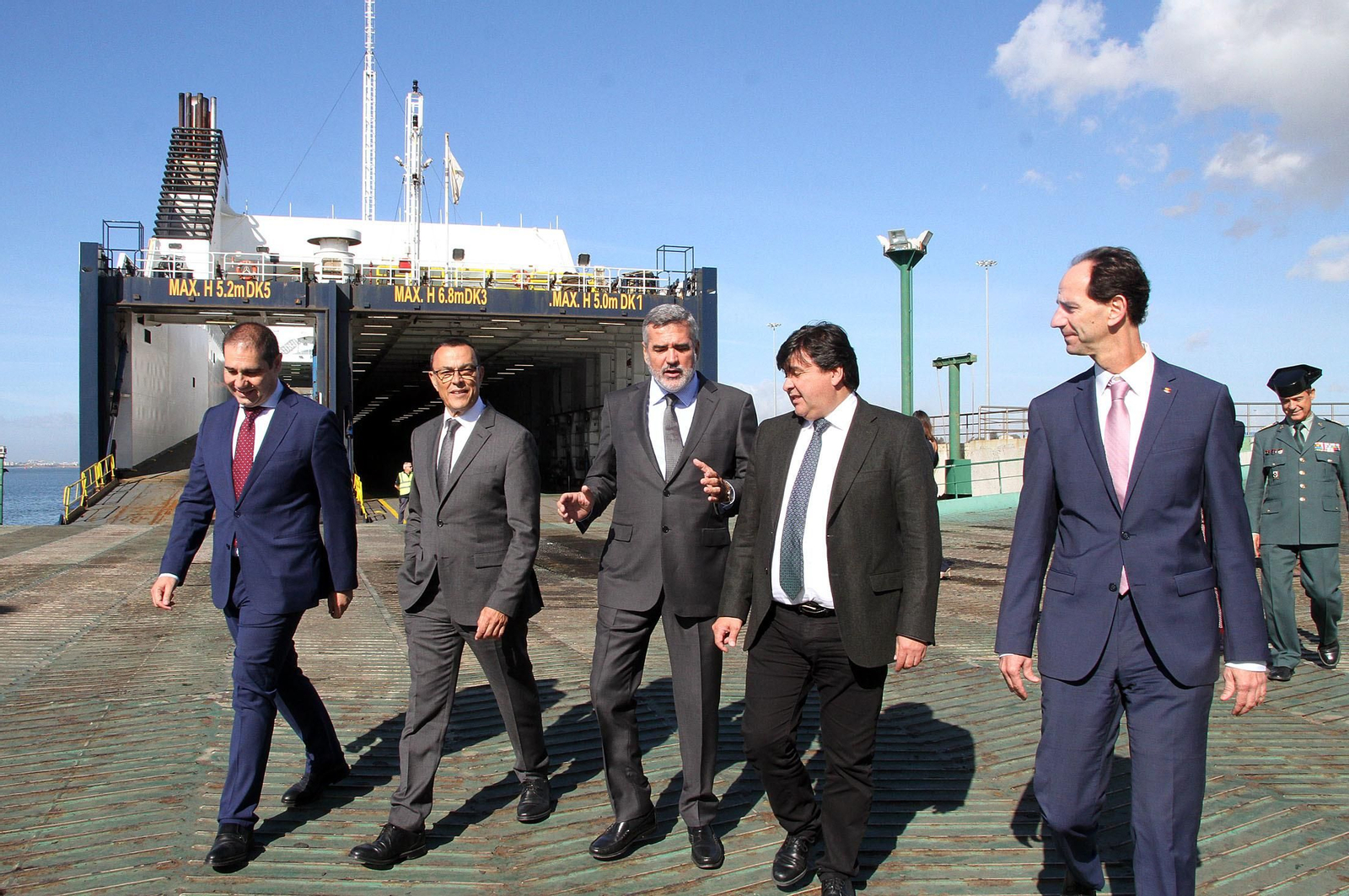 Balearia,  Fred Olsen y el Puerto de Huelva presentan la nueva línea entre Huelva y Canarias, en imágenes