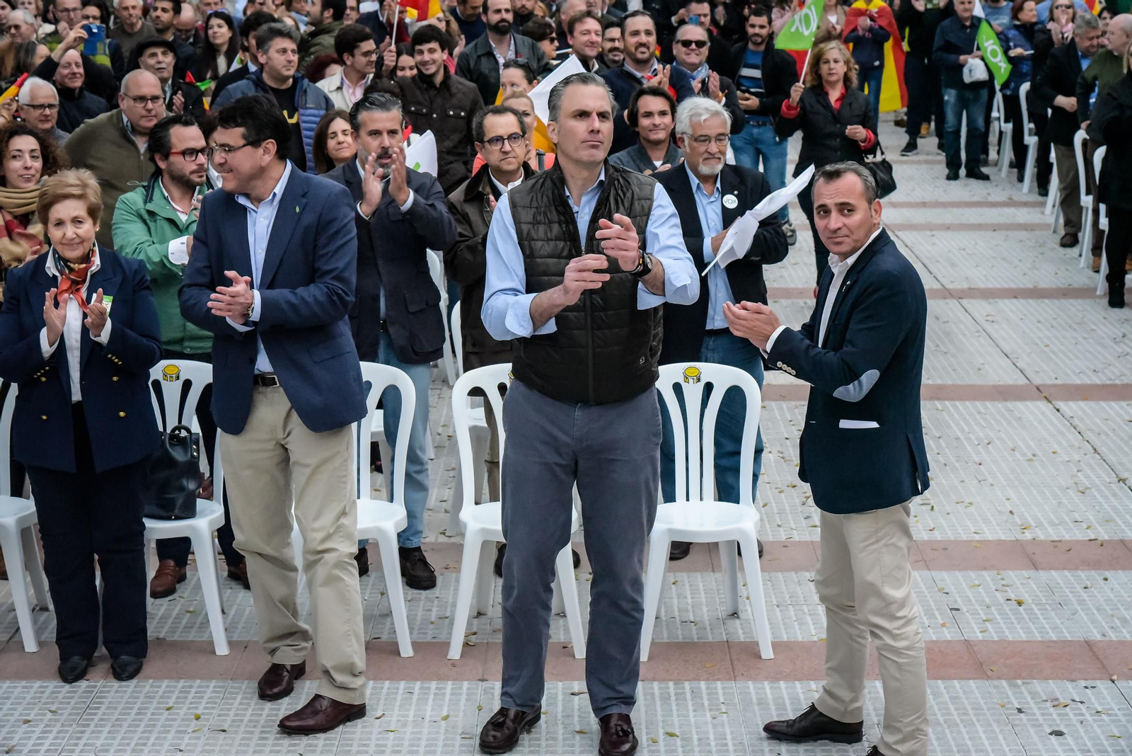 Rafael Segovia, Javier Ortega Smith y Tomás Fernández Ríos.