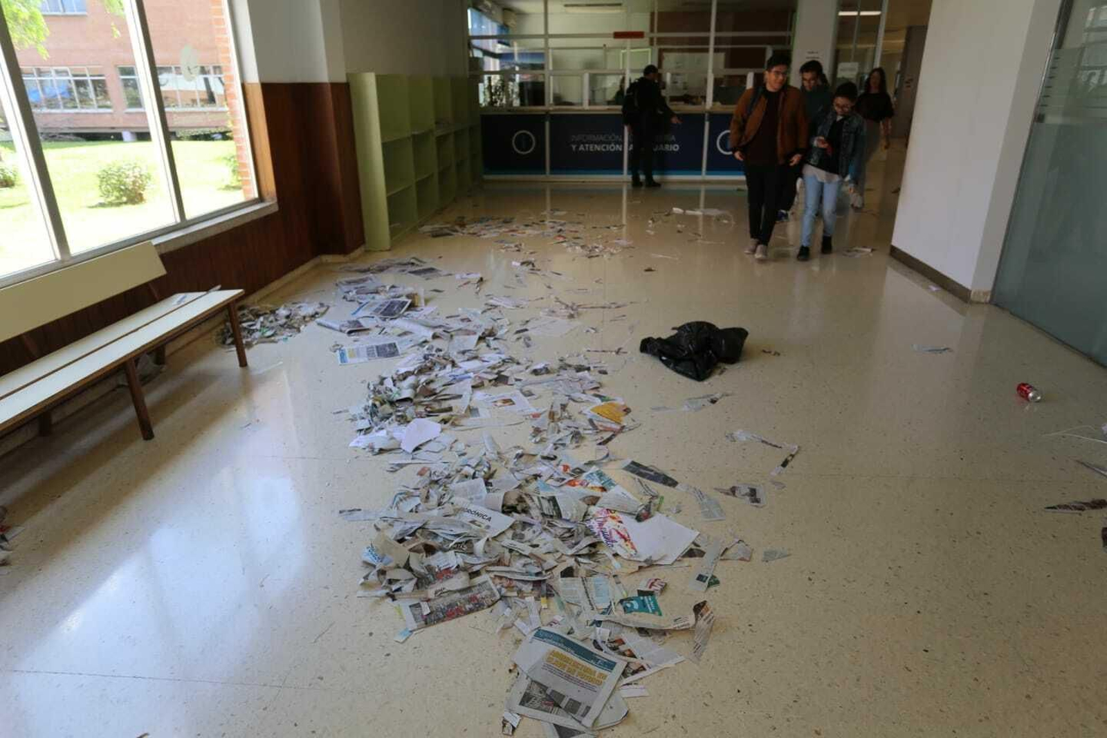 Fotos de la huelga de limpieza en la Universidad de Málaga