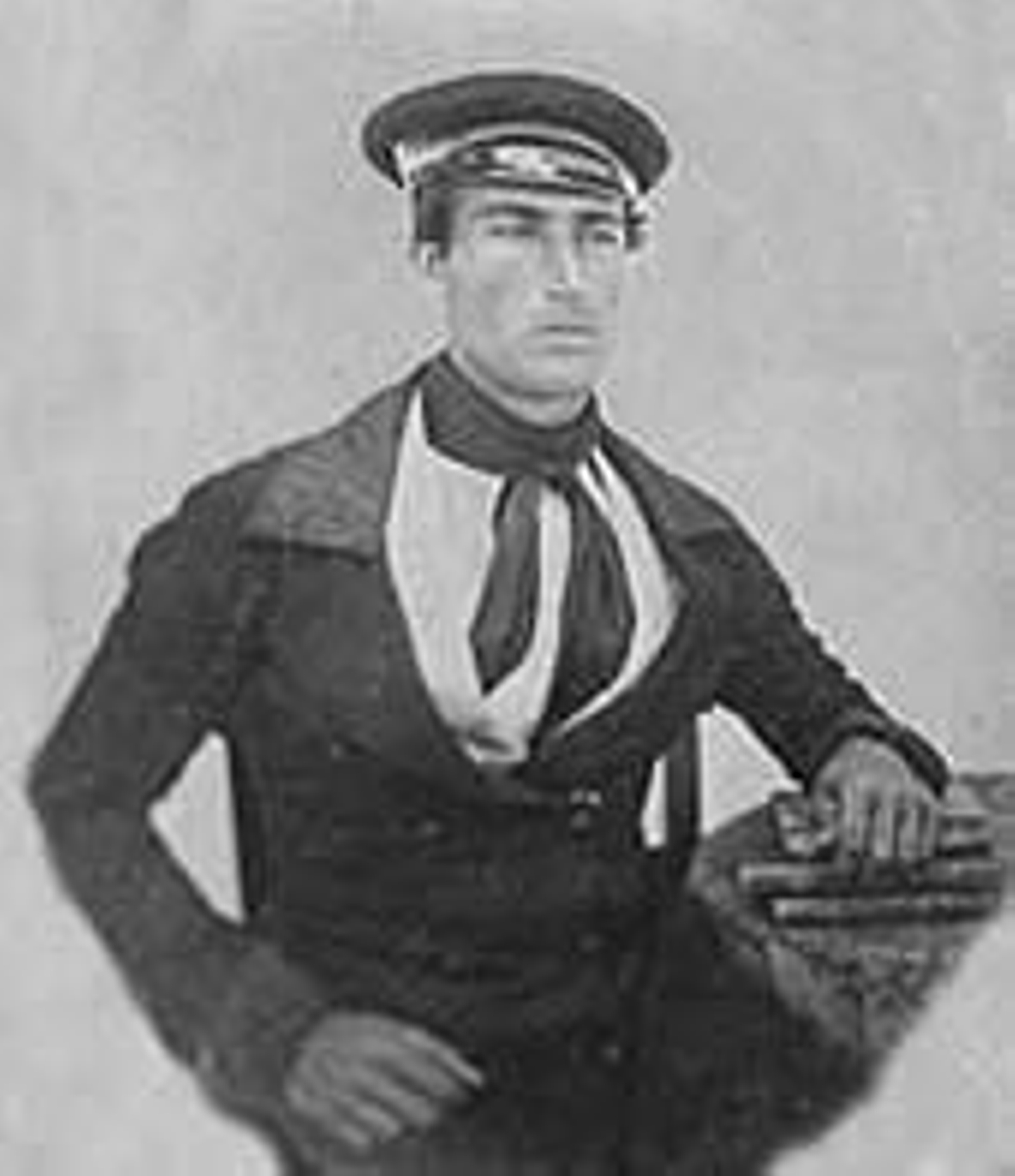 Justo Goñi Alzate, capitán de 'La Bella Vascongada'. Daguerrotipo de 1840 en Itzea.