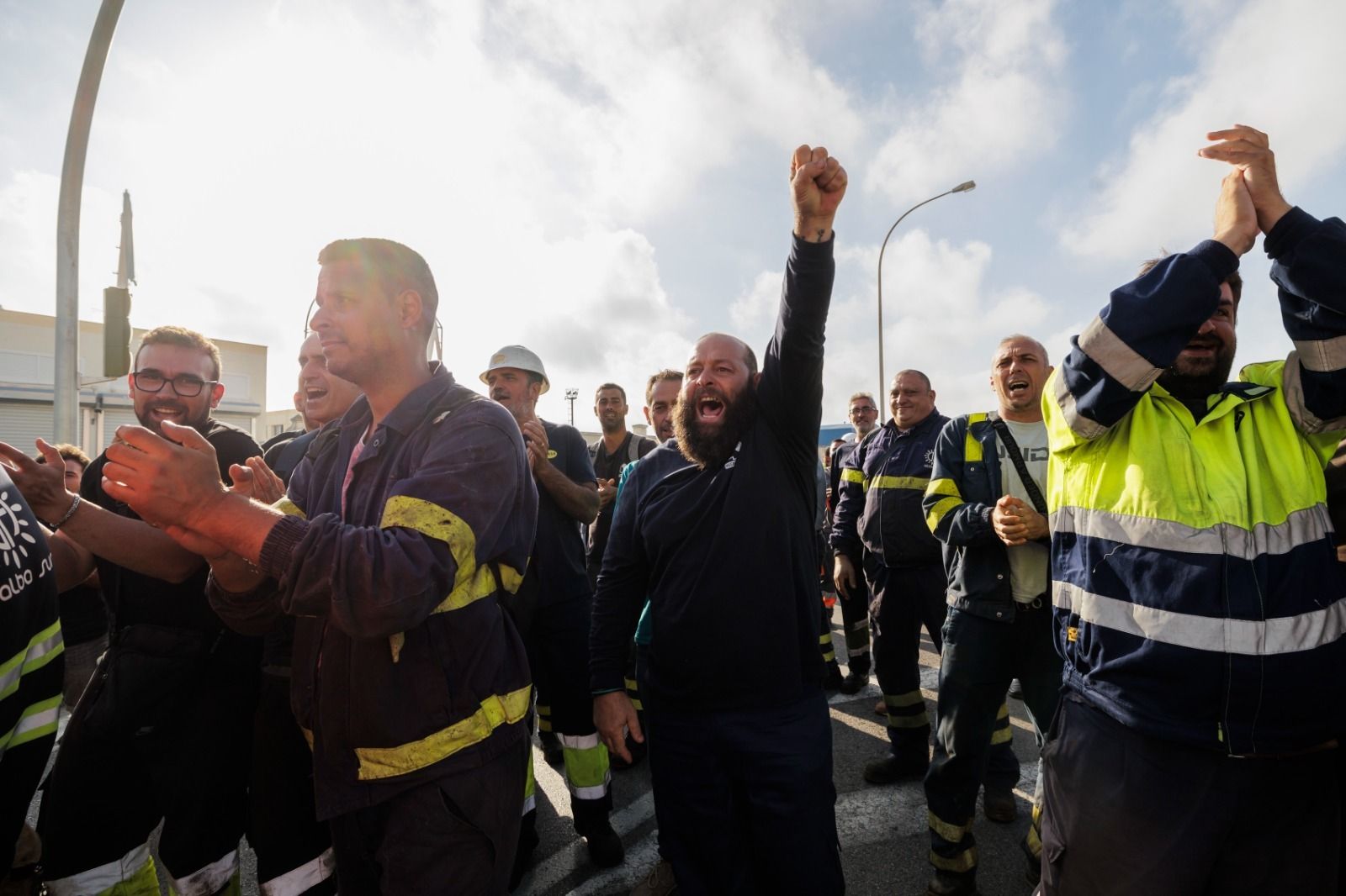 Protesta de la industria auxiliar en Cádiz.
