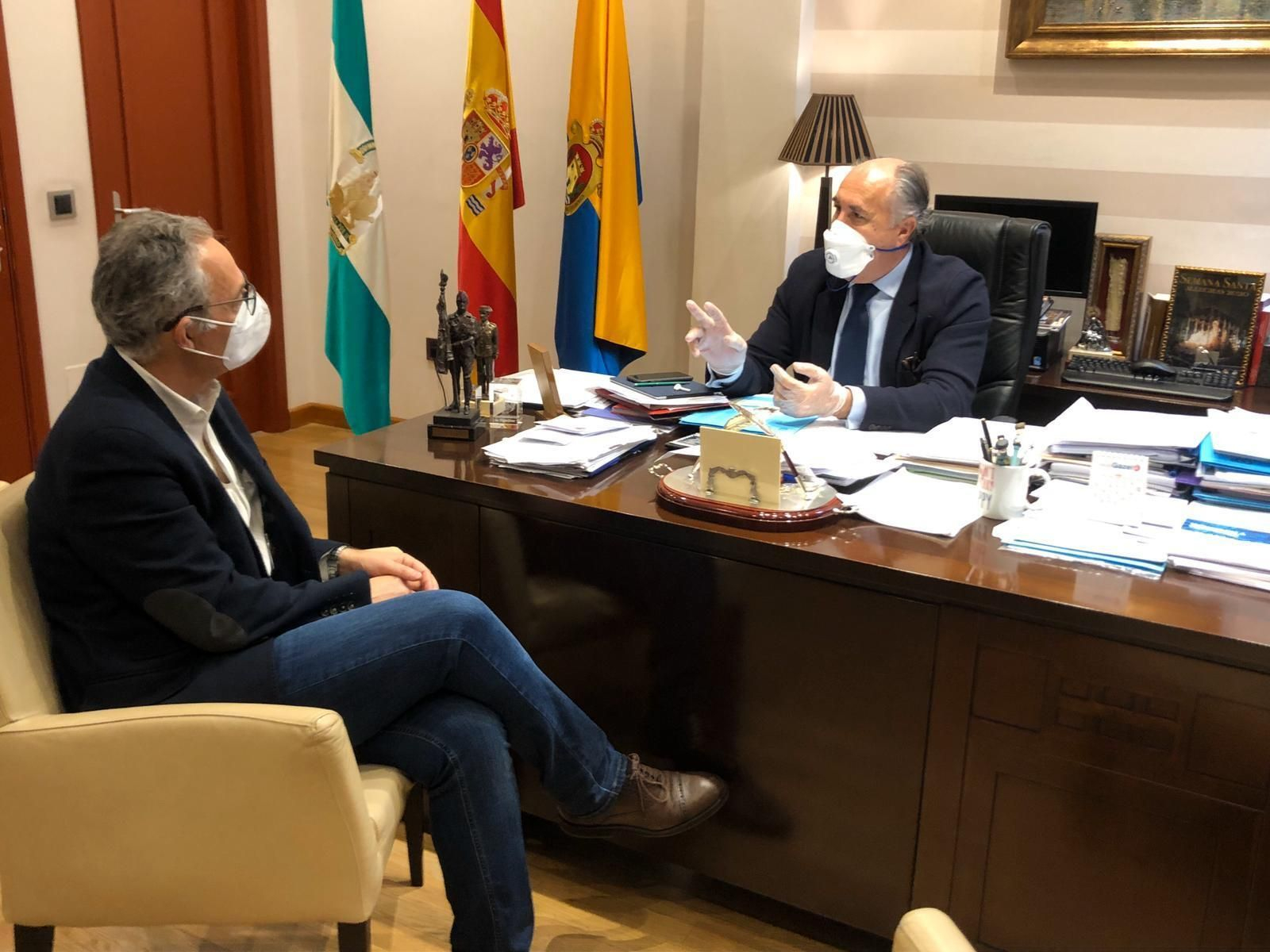 José Ignacio Landaluce y Juan Lozano, durante su reunión