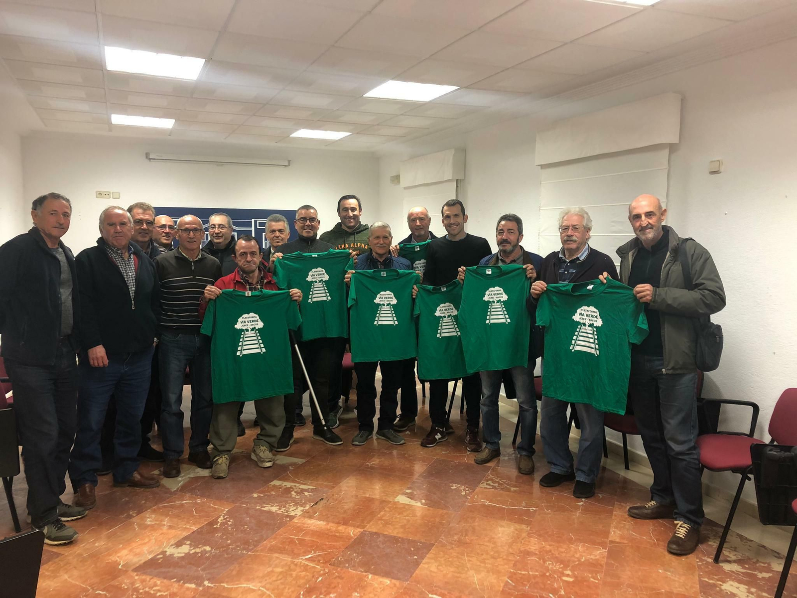 Miembros de la Plataforma por la Vía Verde Jerez-Arcos.