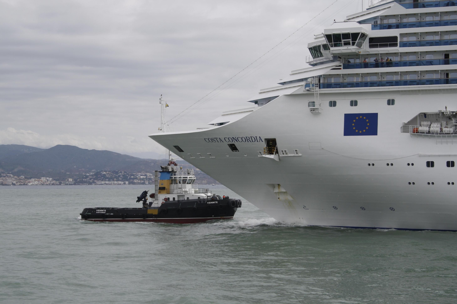 ‘Costa Concordia’. Realizó su última escala malagueña el 23 de marzo de 2011, 296 días antes de su pérdida total.
