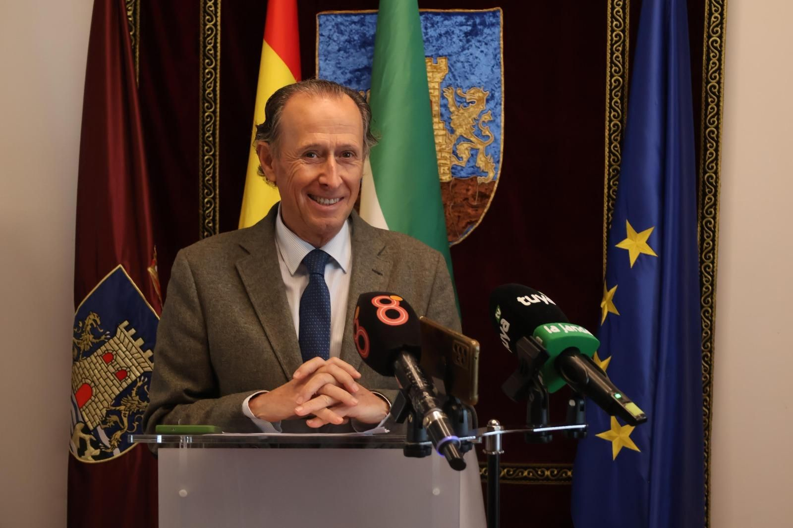 José María Román, durante la rueda de prensa.