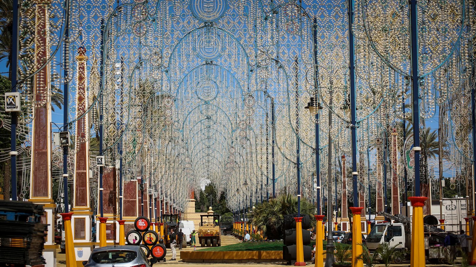 Ultimando los preparativos este viernes para la Feria del Caballo.