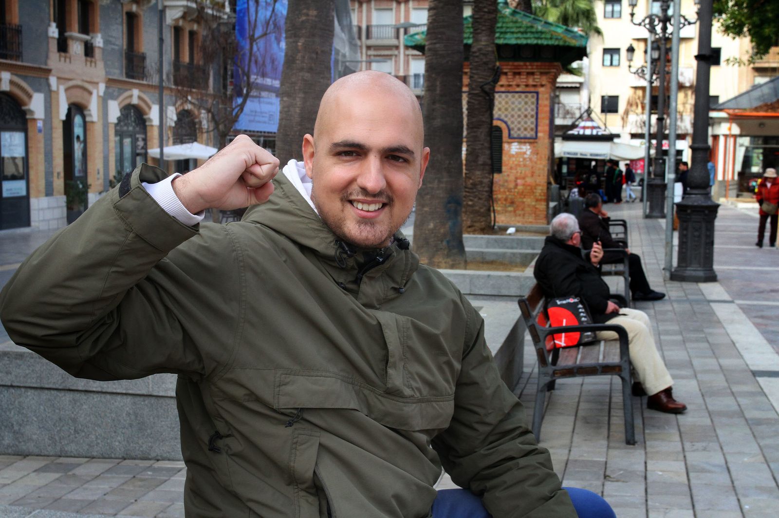 Marcos Rosa en la plaza de las Monjas