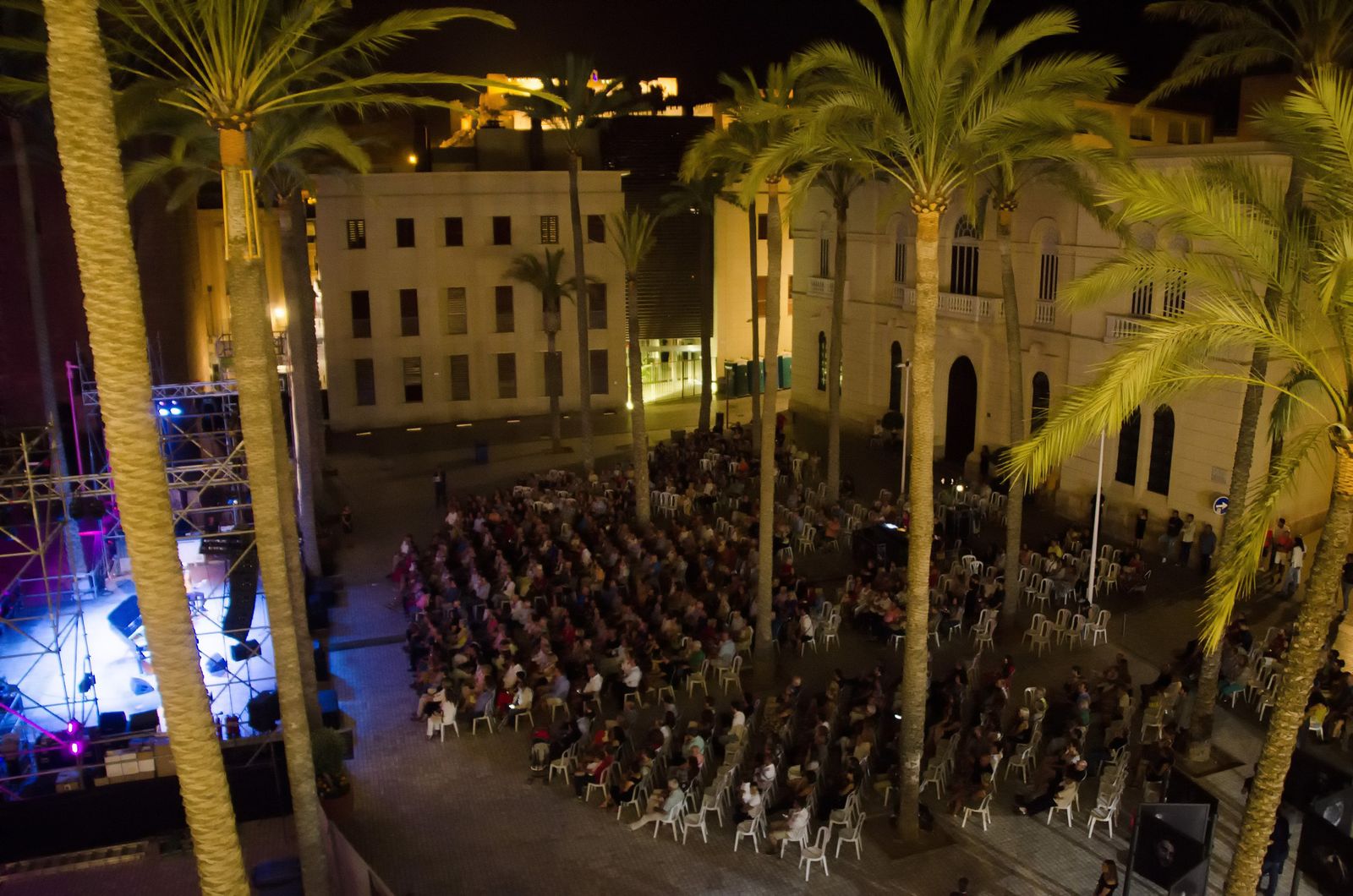 Vista panorámica de la Plaza de la Catedral durante el concierto.