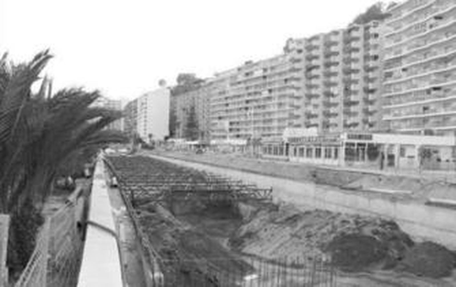 Las obras del aparcamiento, ayer.