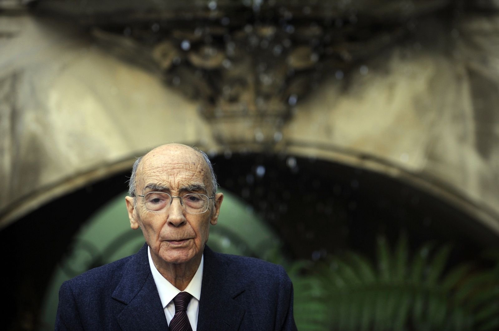 José Saramago en 2009 durante la presentación de 'Caín' en Madrid.