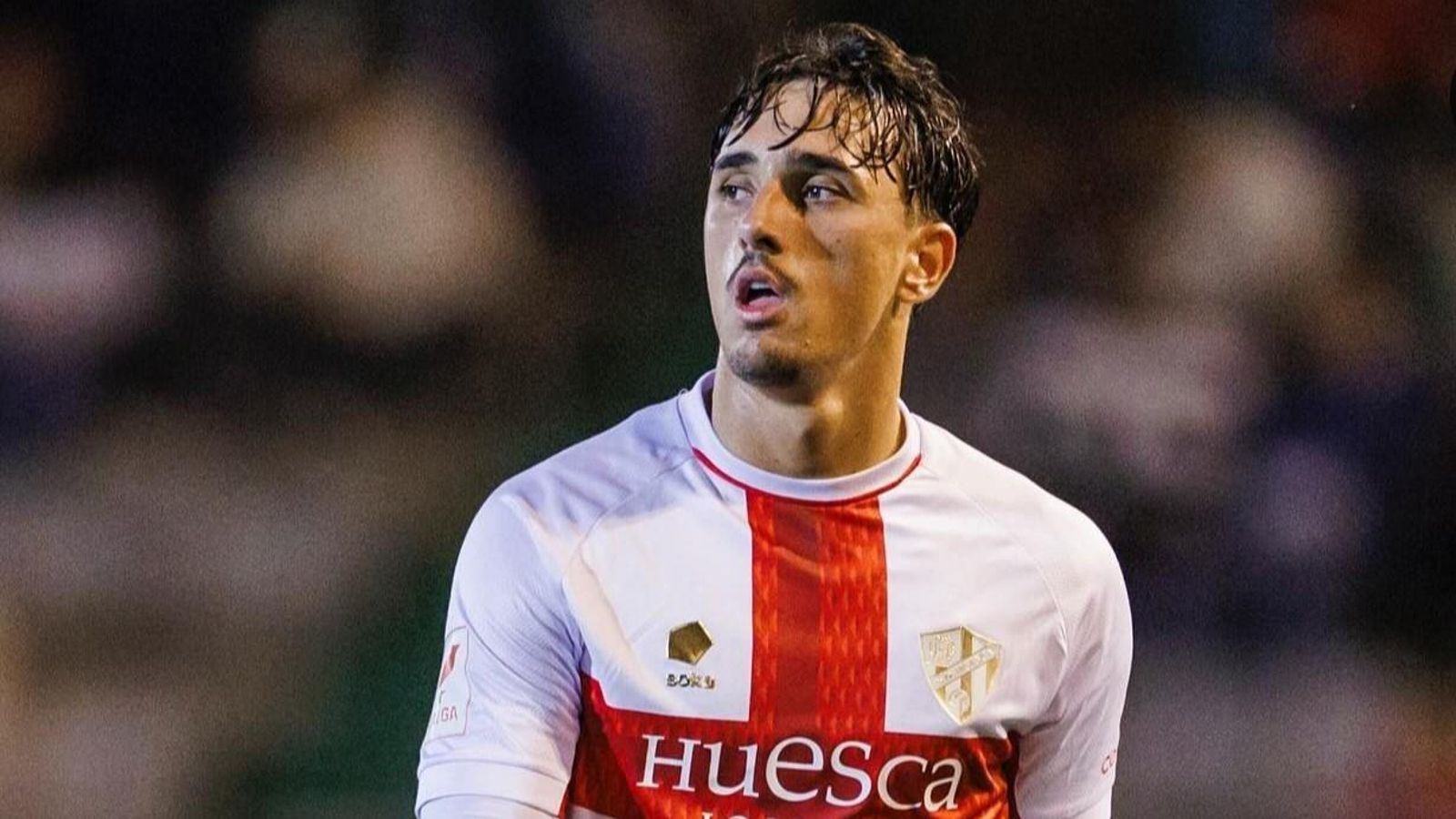 Ignasi Vilarrasa, en un partido con el Huesca.