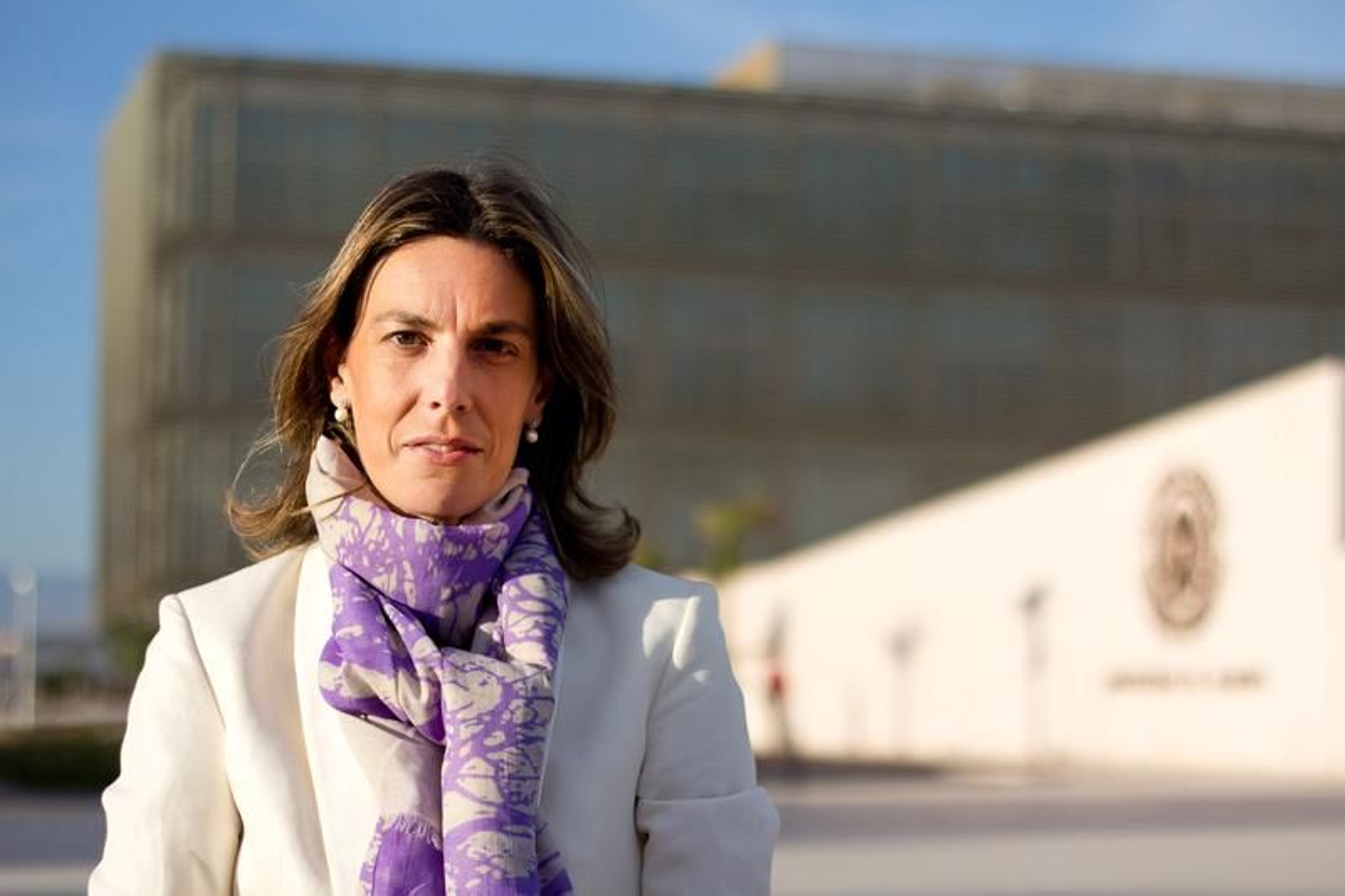 Fátima Pérez Ferrer en el campus.