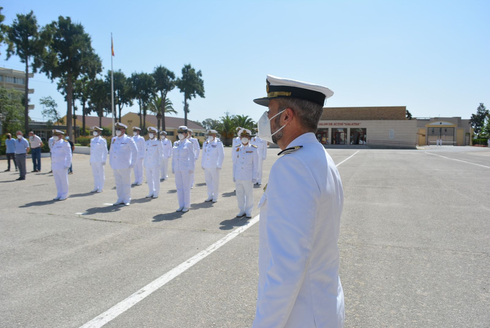 Acto de relevo del director de la Escuela de Suboficiales en San Fernando.