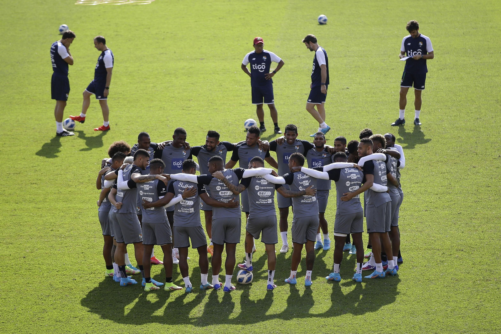 Un equipo en un entrenamiento.