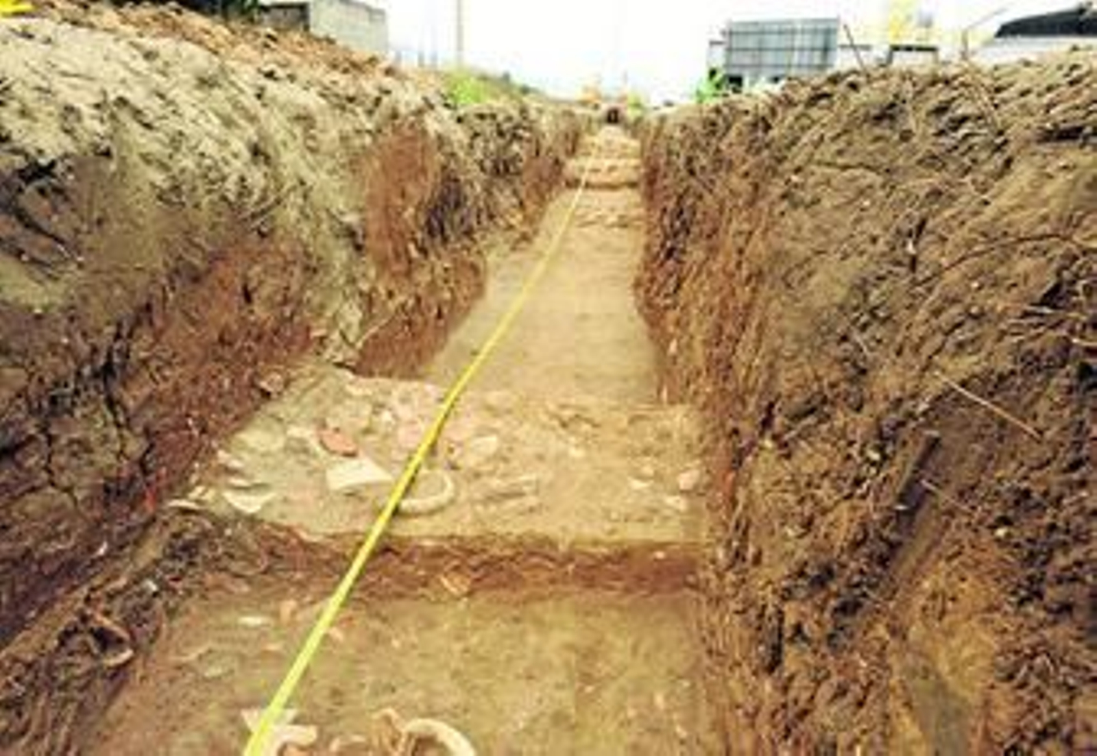 Restos de un testar procedente de un alfar romano. Restos de un testar procedente de un alfar romano.