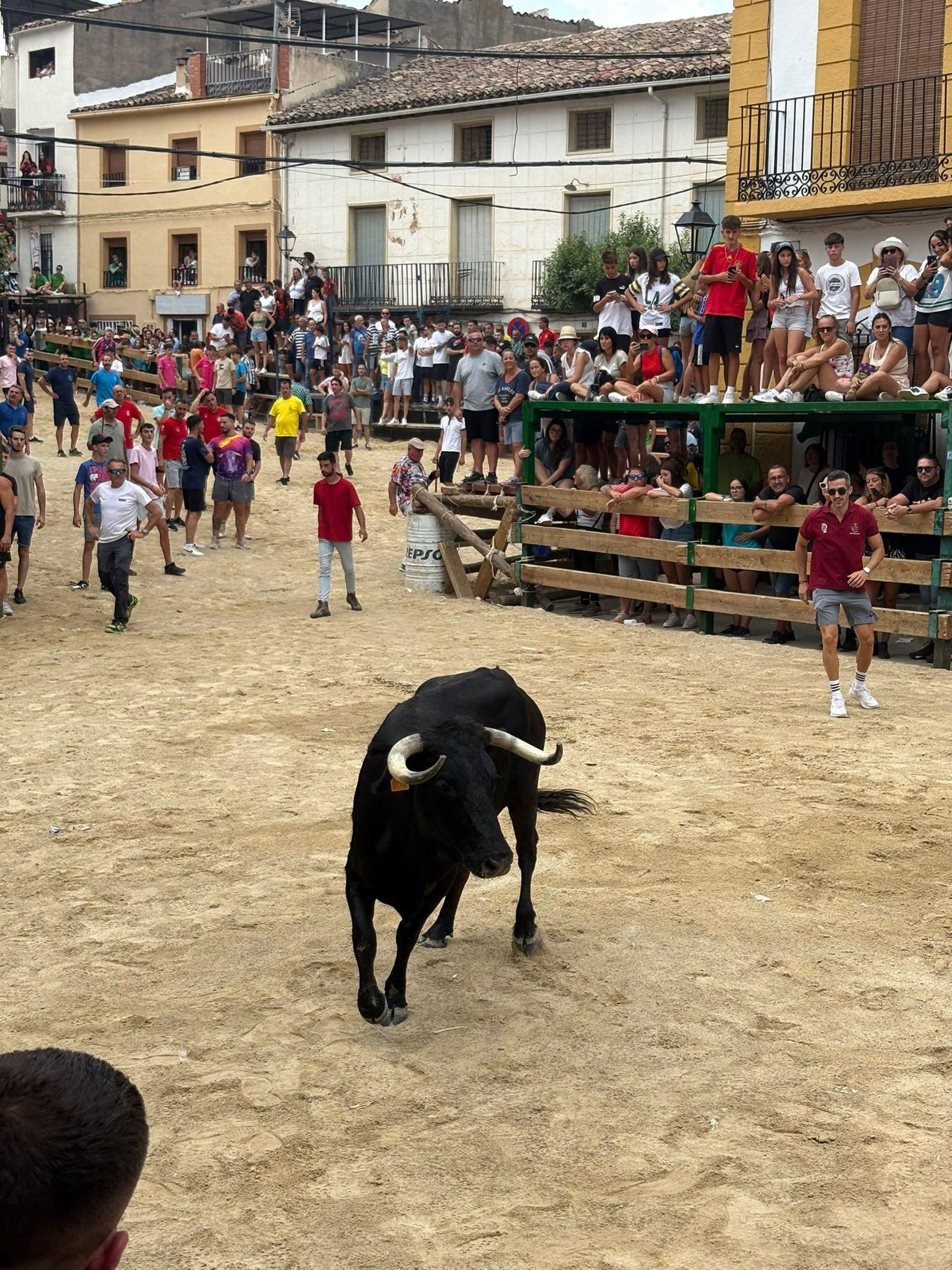 Saltos y fintas de vértigo en los encierros de Santiago de la Espada, en imágenes