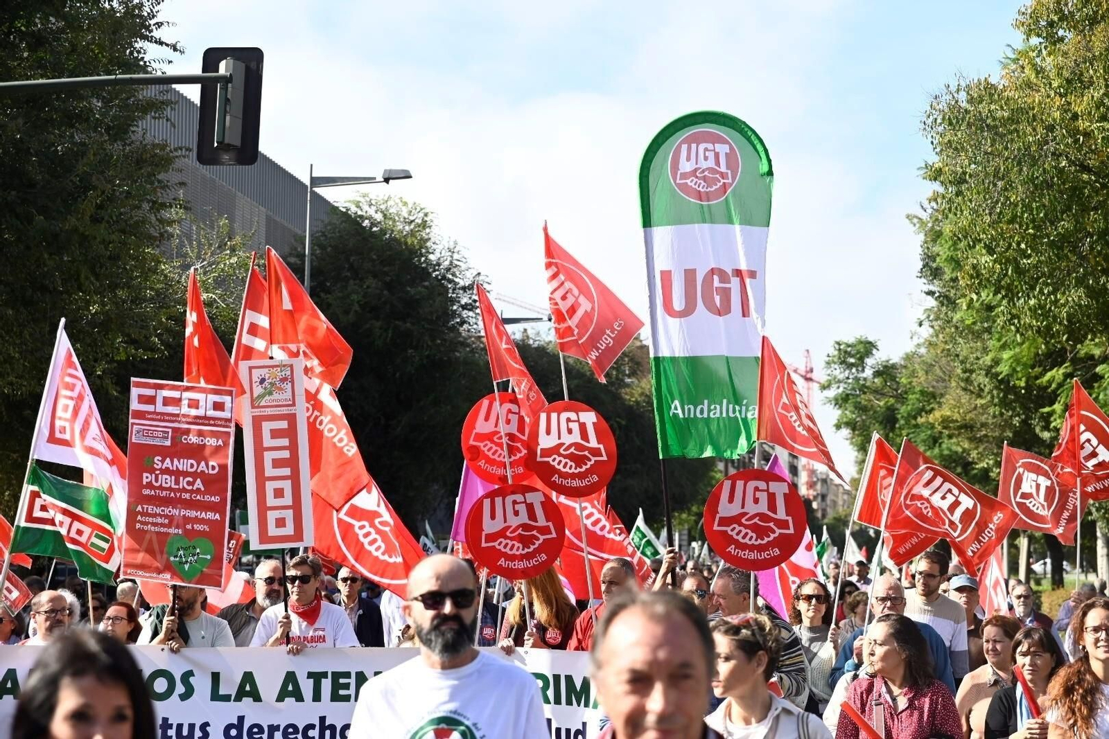 La manifestación en defensa de la sanidad pública en Córdoba, en imágenes