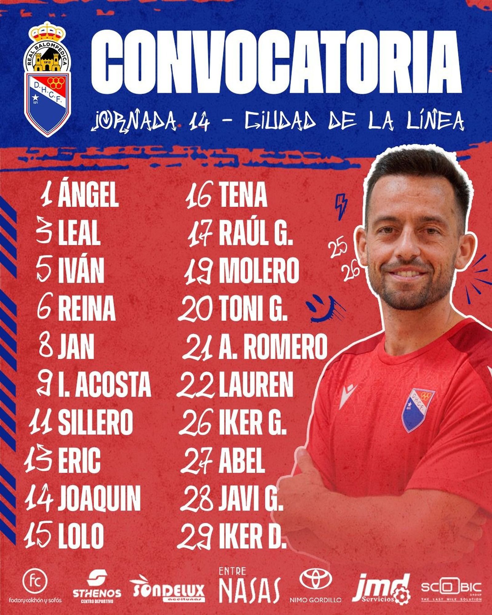 Lista de convocados del Dos Hermanas para el encuentro con la Balona