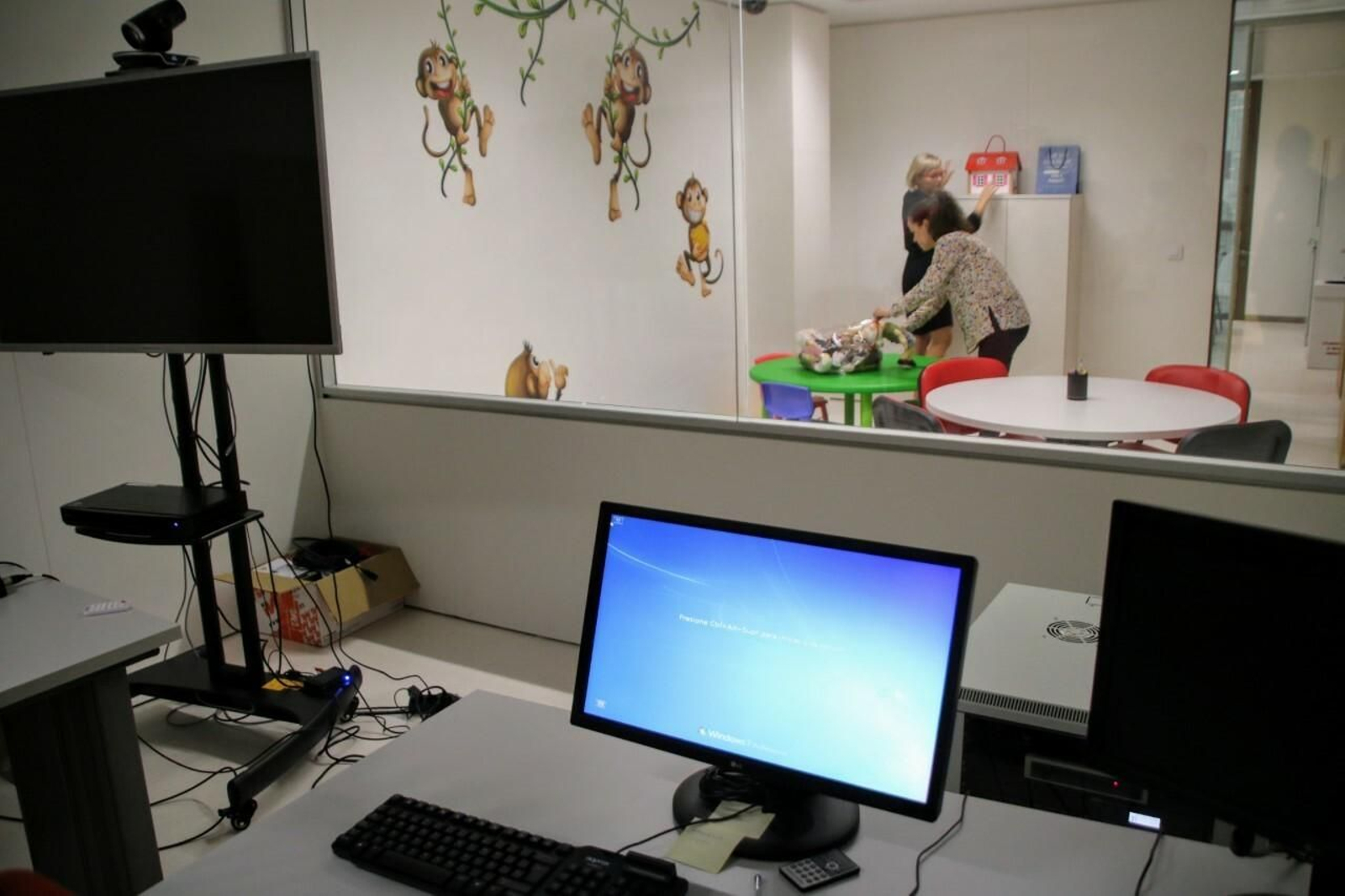 Imagen de la sala Gesell que hay en los Juzgados de Córdoba.