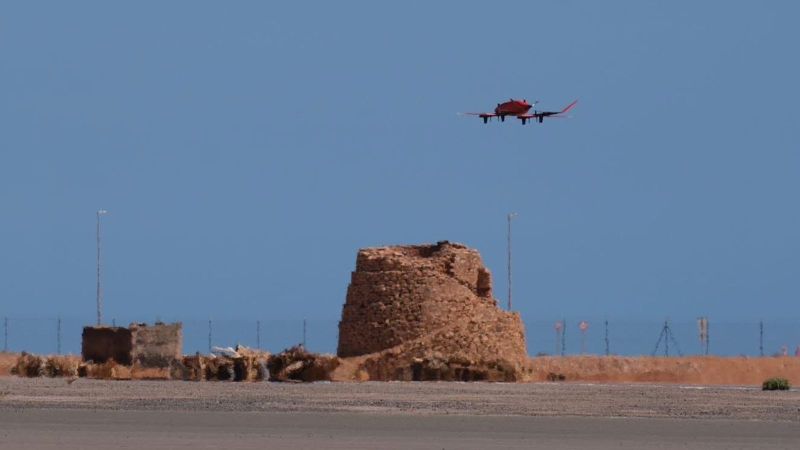 La nave 'Uas Eiger' durante un vuelo.