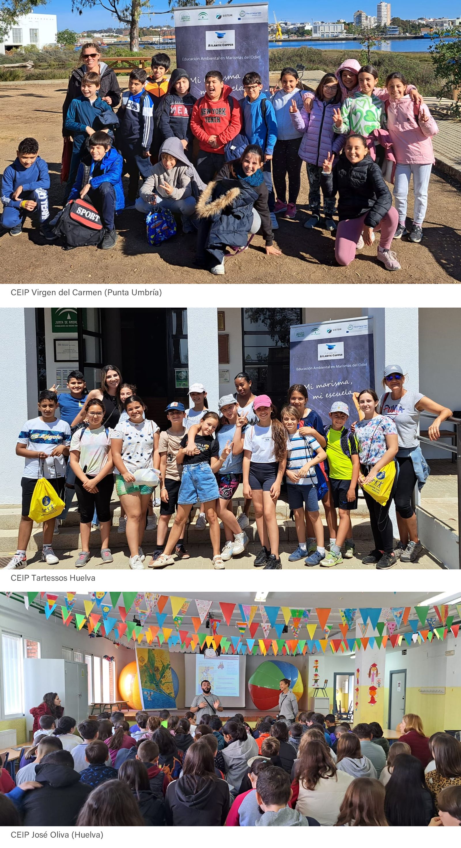 Alumnos que han participado en el programa "Mi Marisma, Mi Escuela".