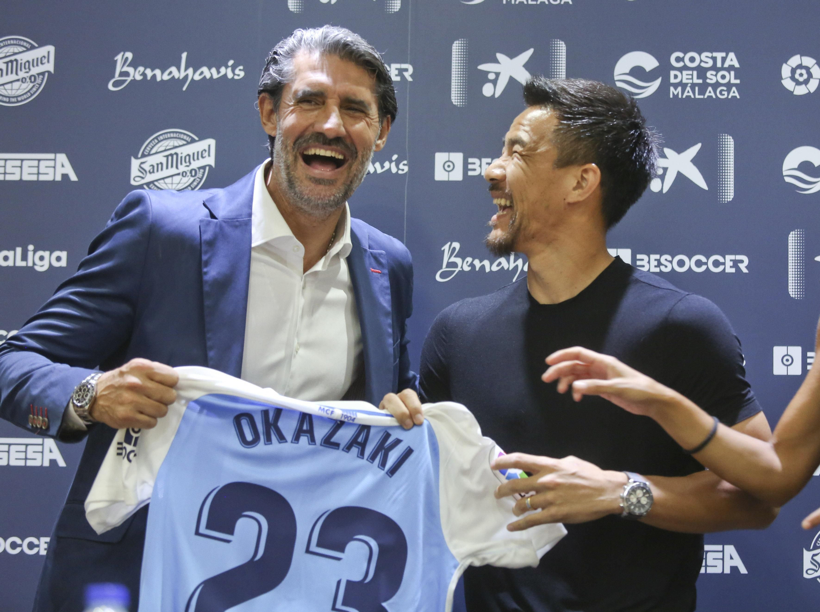 Shinji Okazaki, su fugaz paso por Málaga, en fotos