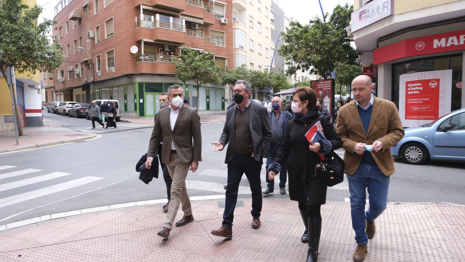 Imágenes de la visita del Secretario General del PSOE-A, Juan Espadas, a Almería.
