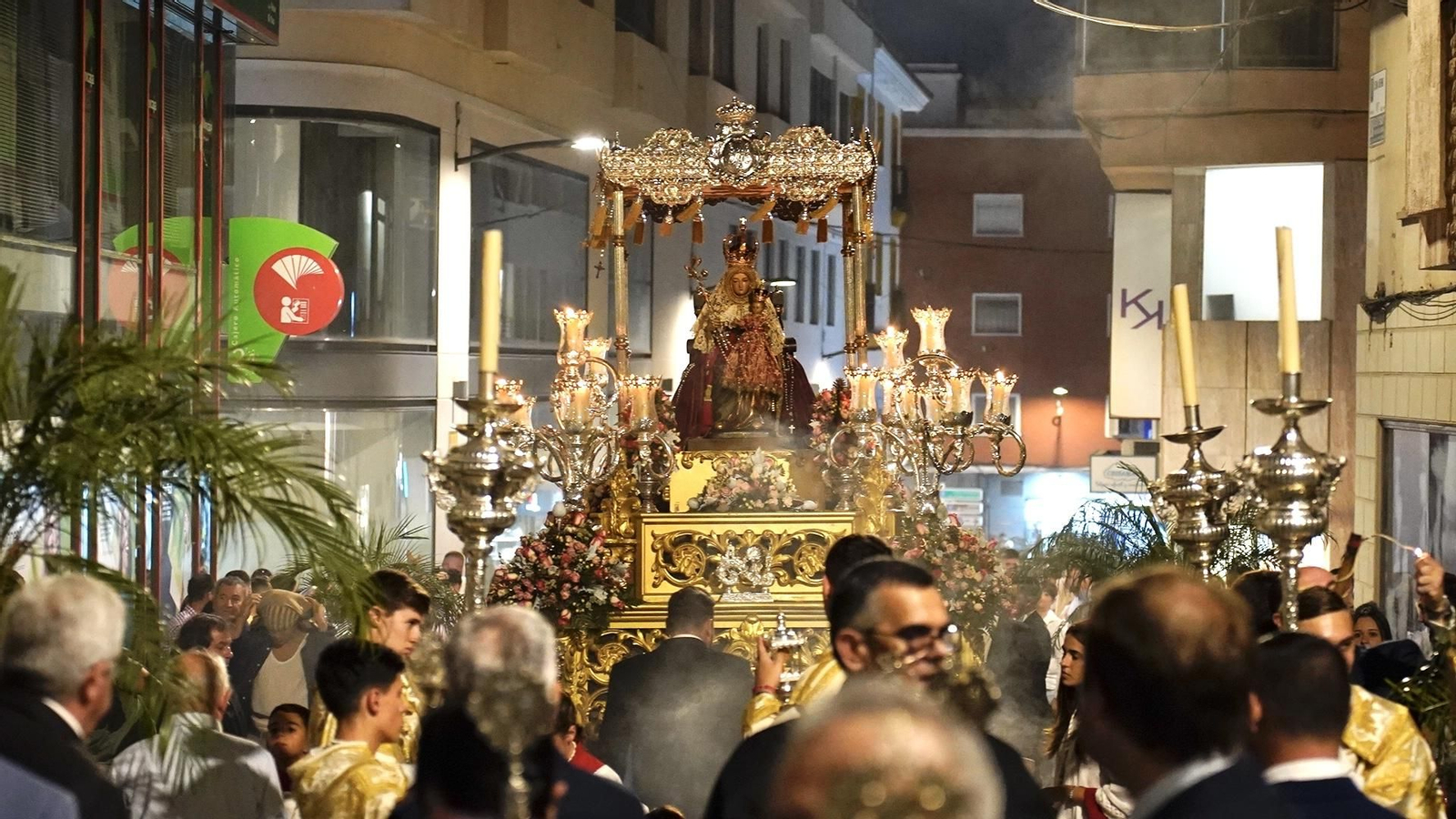 Fotografias de la procesión de la Virgen de Europa por las calles de Algeciras