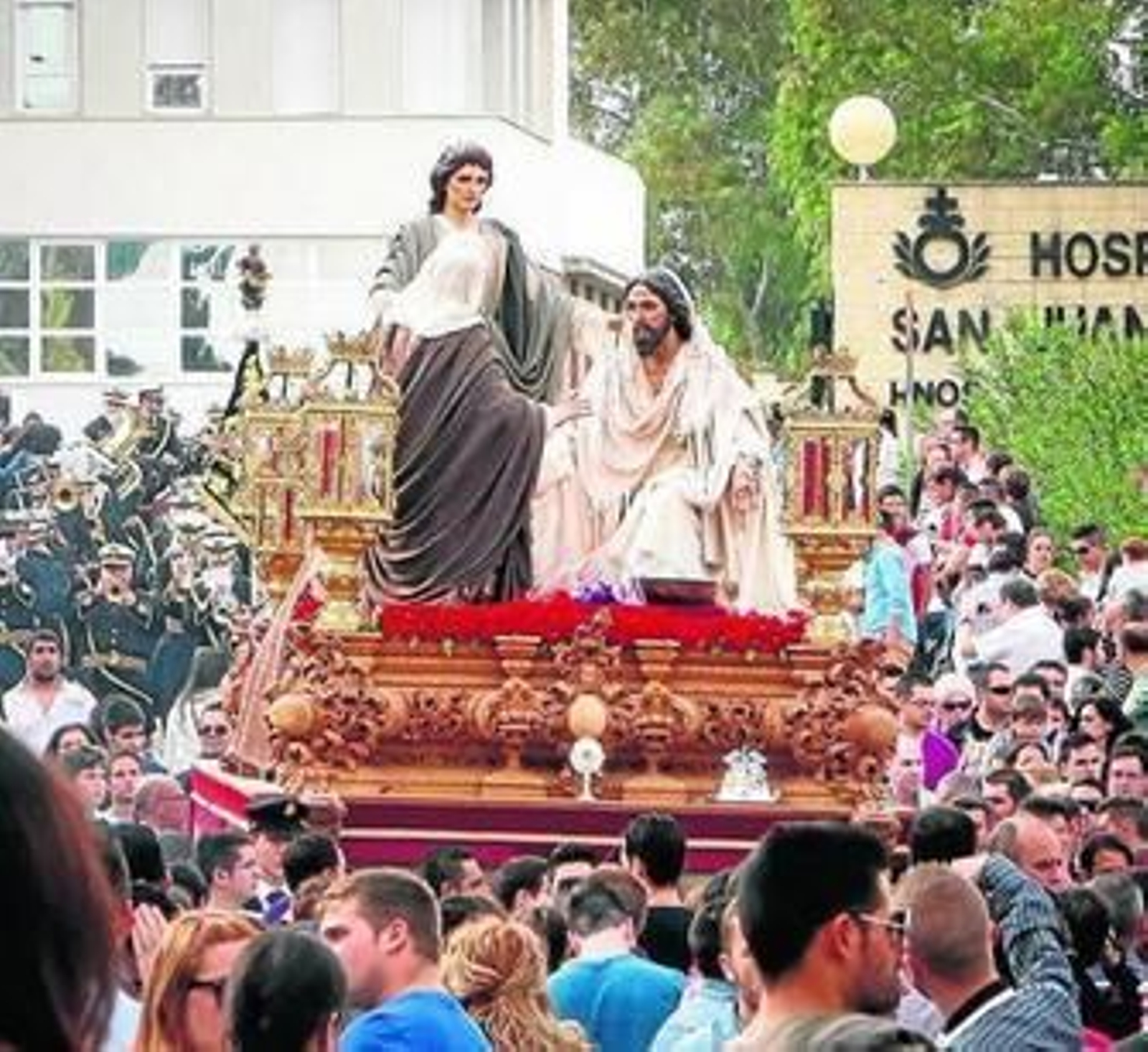 El misterio del Lavatorio de Jerez, una de las nuevas cofradías que procesiona el Jueves de Pasión.